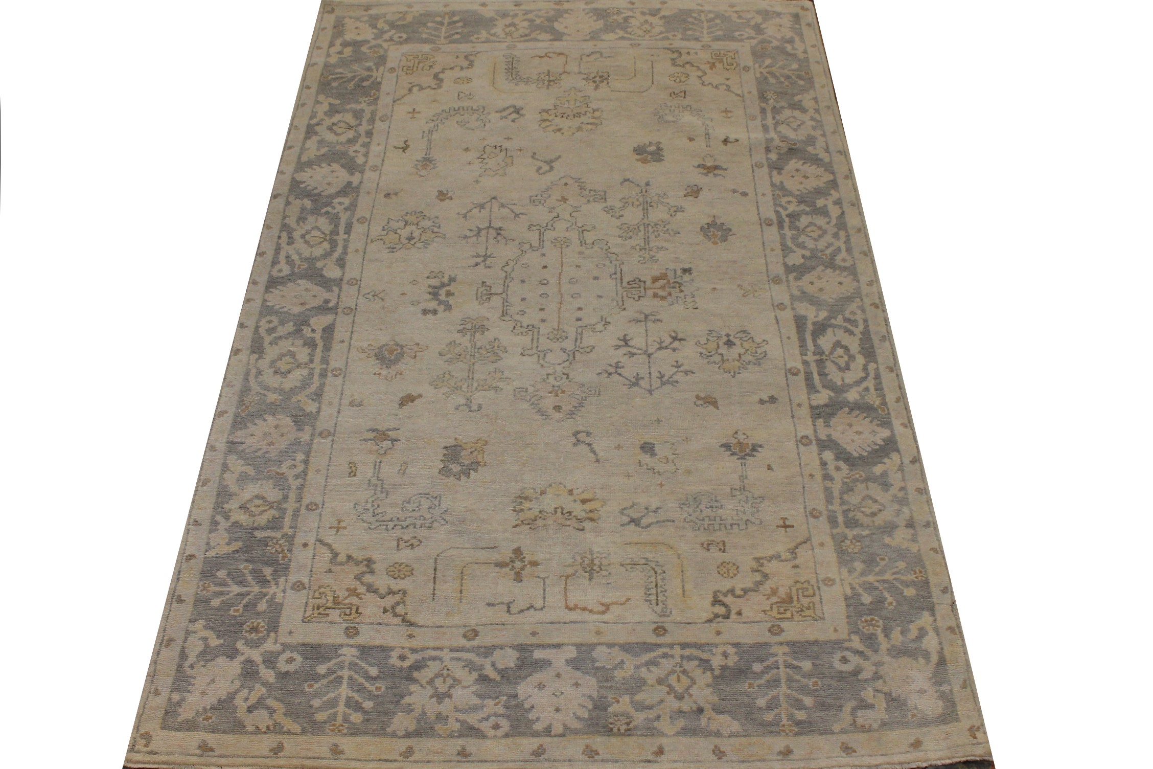 5x7/8 Oushak Hand Knotted Wool Area Rug - MR026387