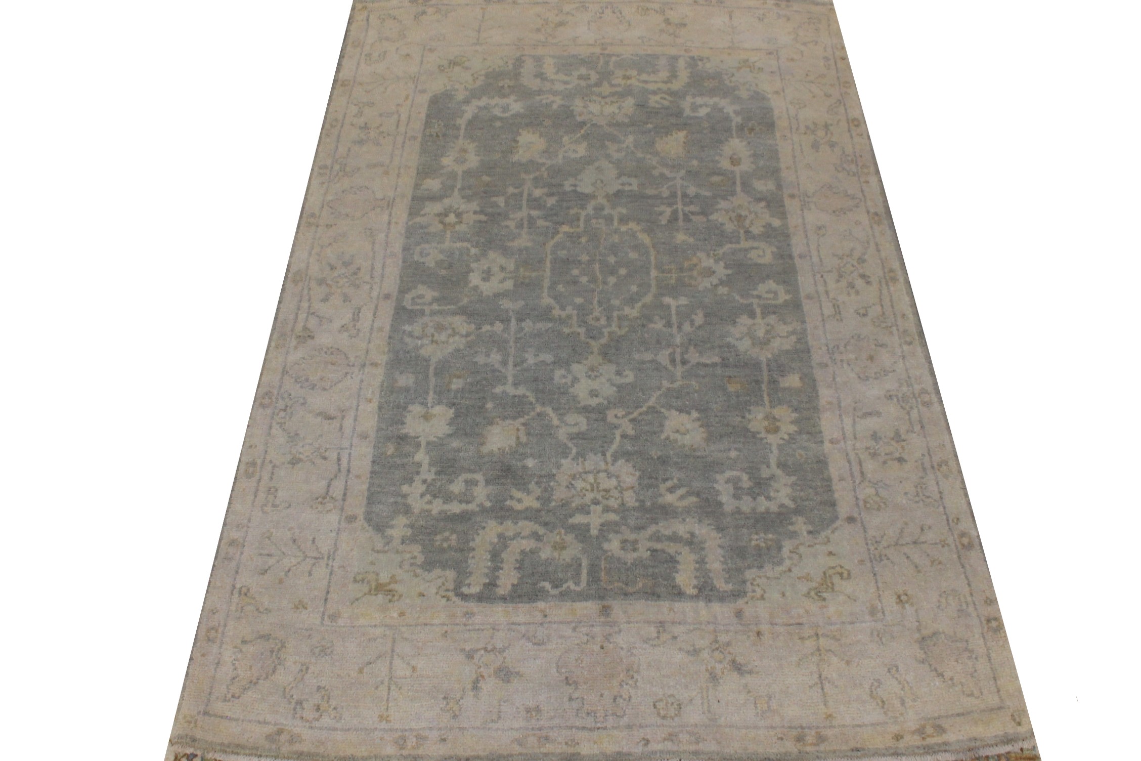 4x6 Oushak Hand Knotted Wool Area Rug - MR026390