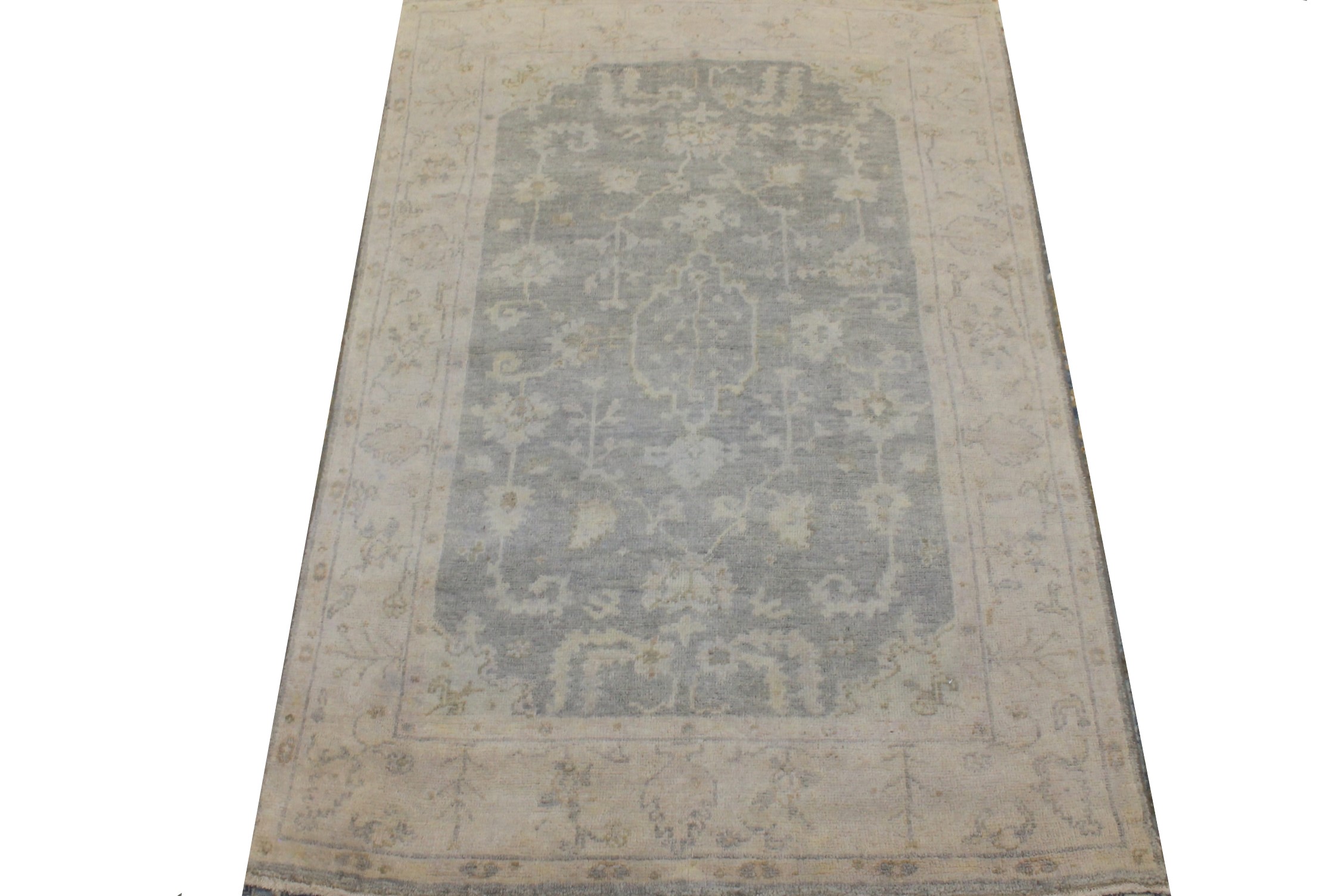 4x6 Oushak Hand Knotted Wool Area Rug - MR026390