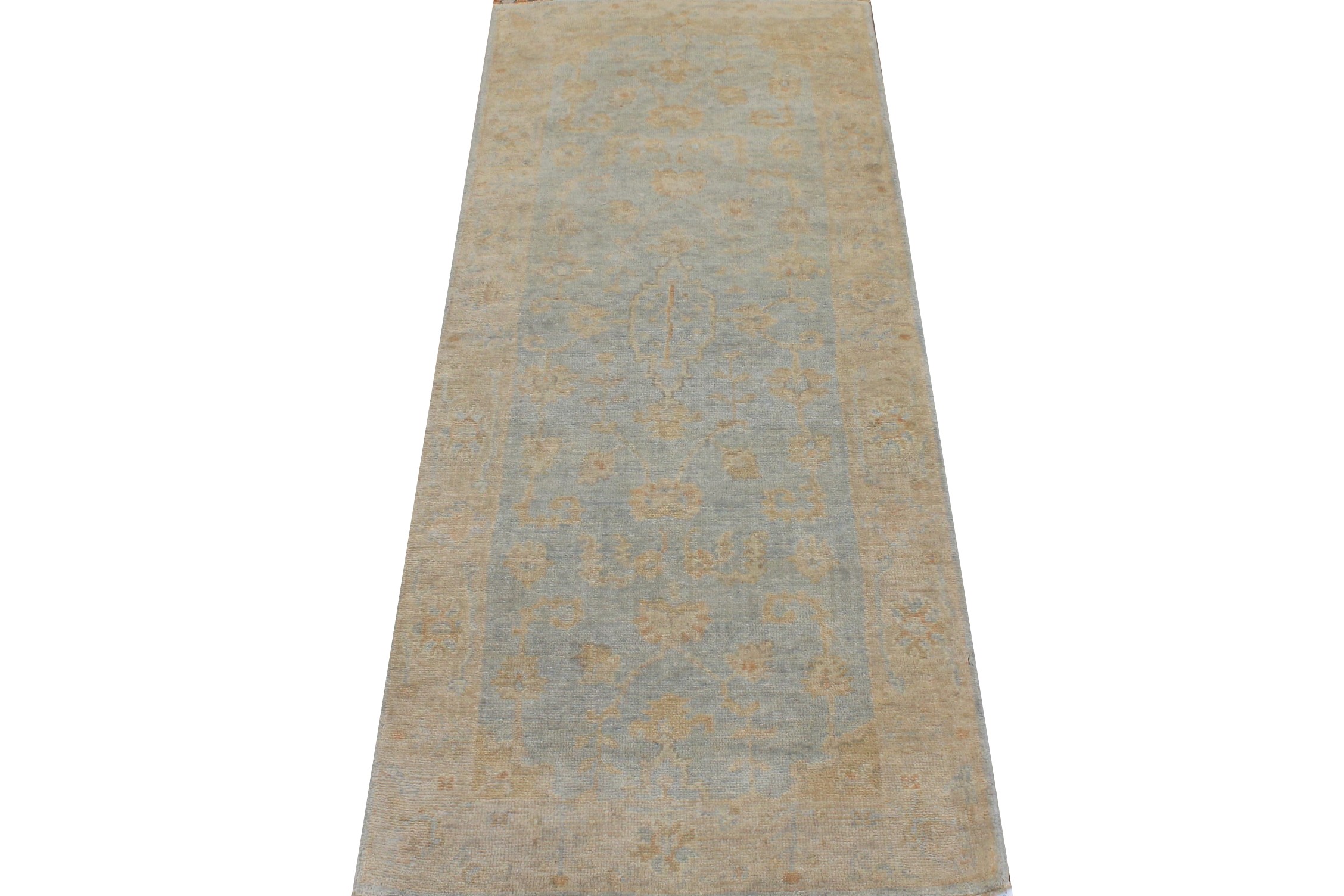 6 ft. Runner Oushak Hand Knotted Wool Area Rug - MR026405