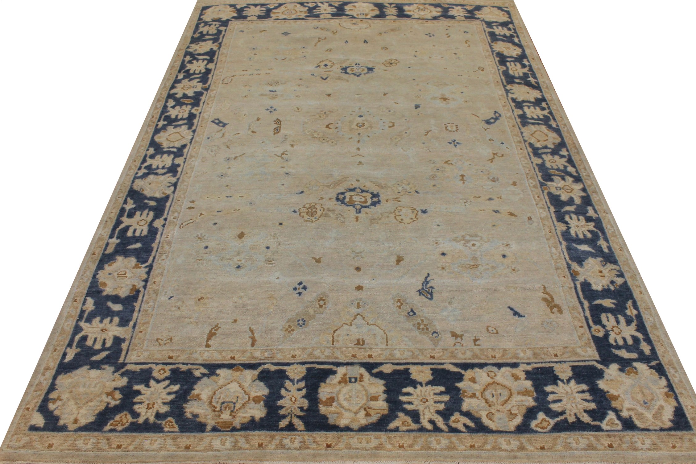 6x9 Oushak Hand Knotted Wool Area Rug - MR026428