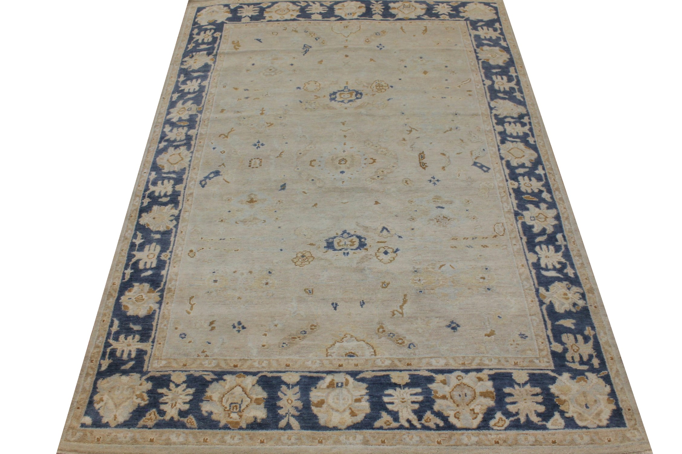 6x9 Oushak Hand Knotted Wool Area Rug - MR026428