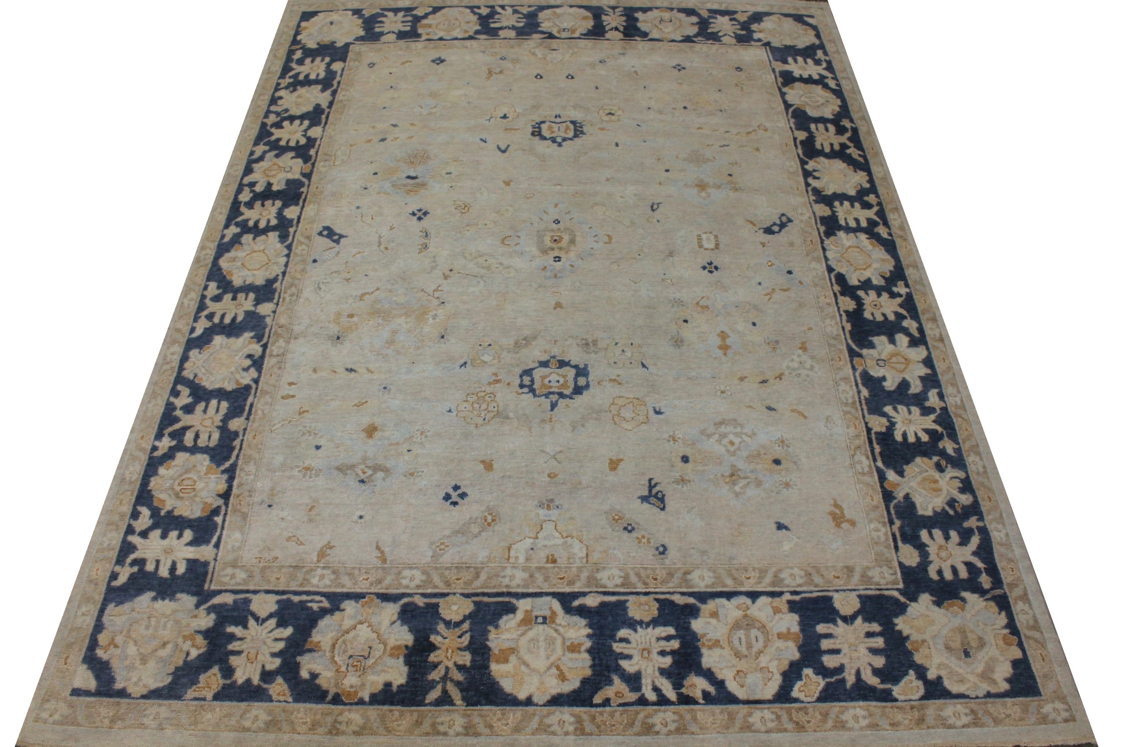 9x12 Oushak Hand Knotted Wool Area Rug - MR026433