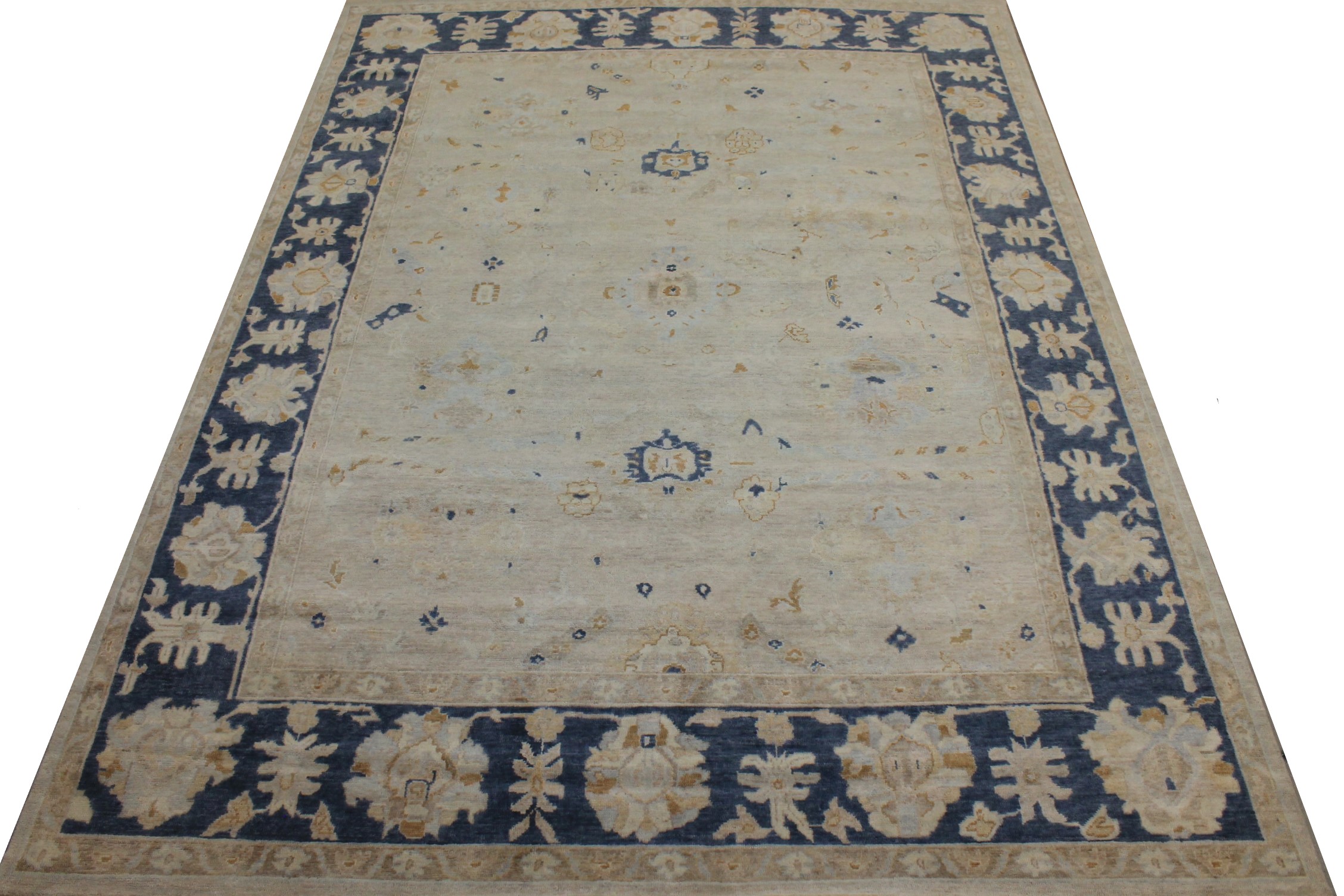 9x12 Oushak Hand Knotted Wool Area Rug - MR026433
