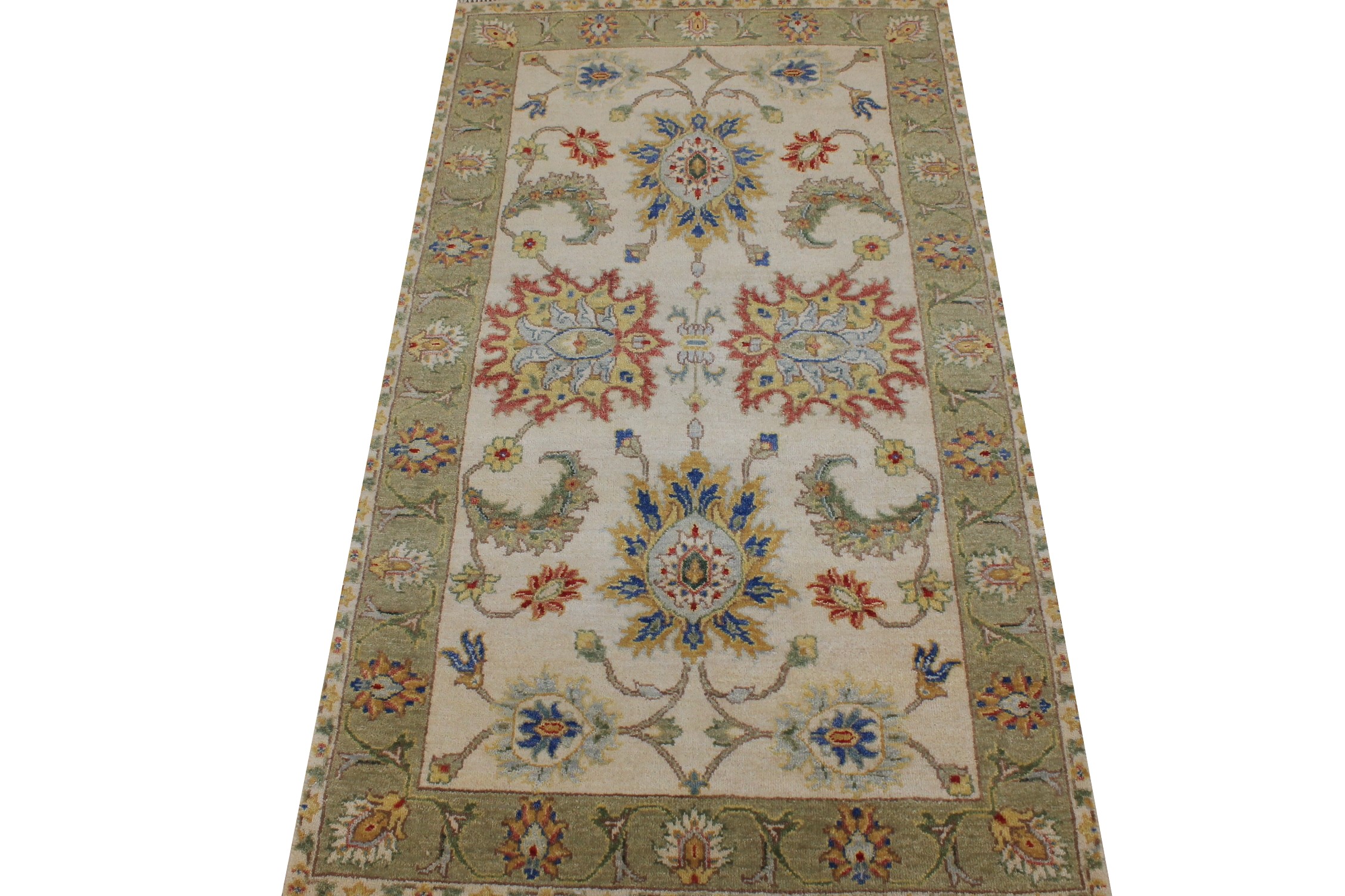 3x5 Traditional Hand Knotted Wool Area Rug - MR026460