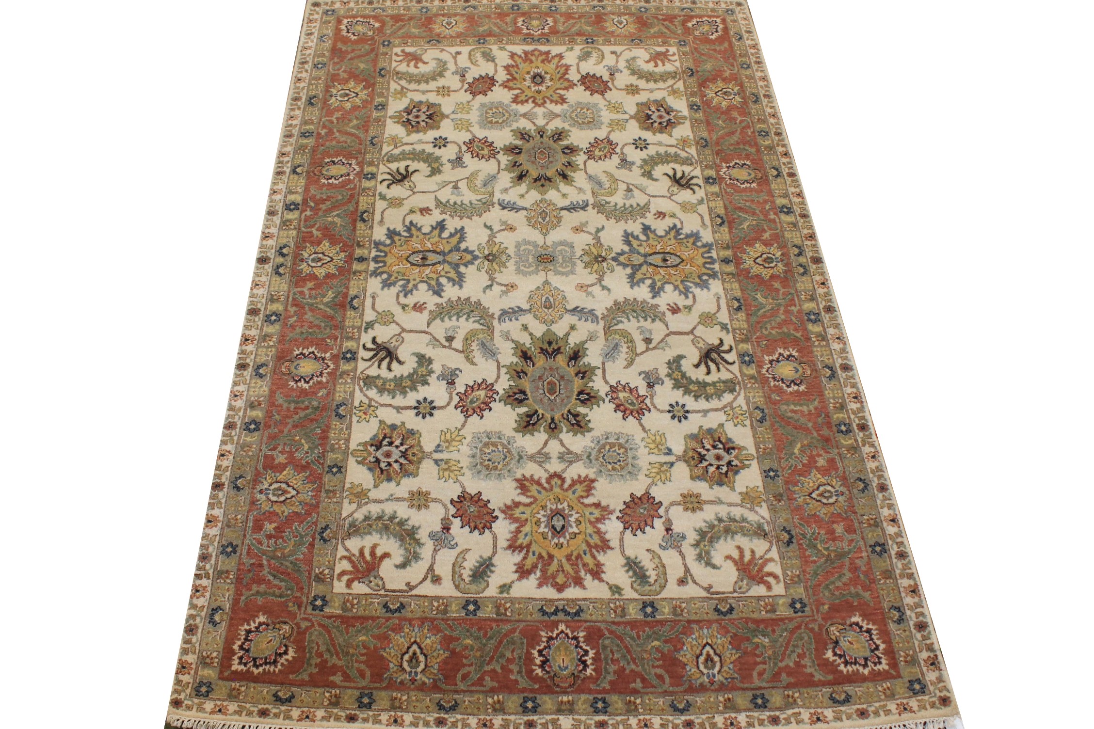 5x7/8 Traditional Hand Knotted Wool Area Rug - MR026469