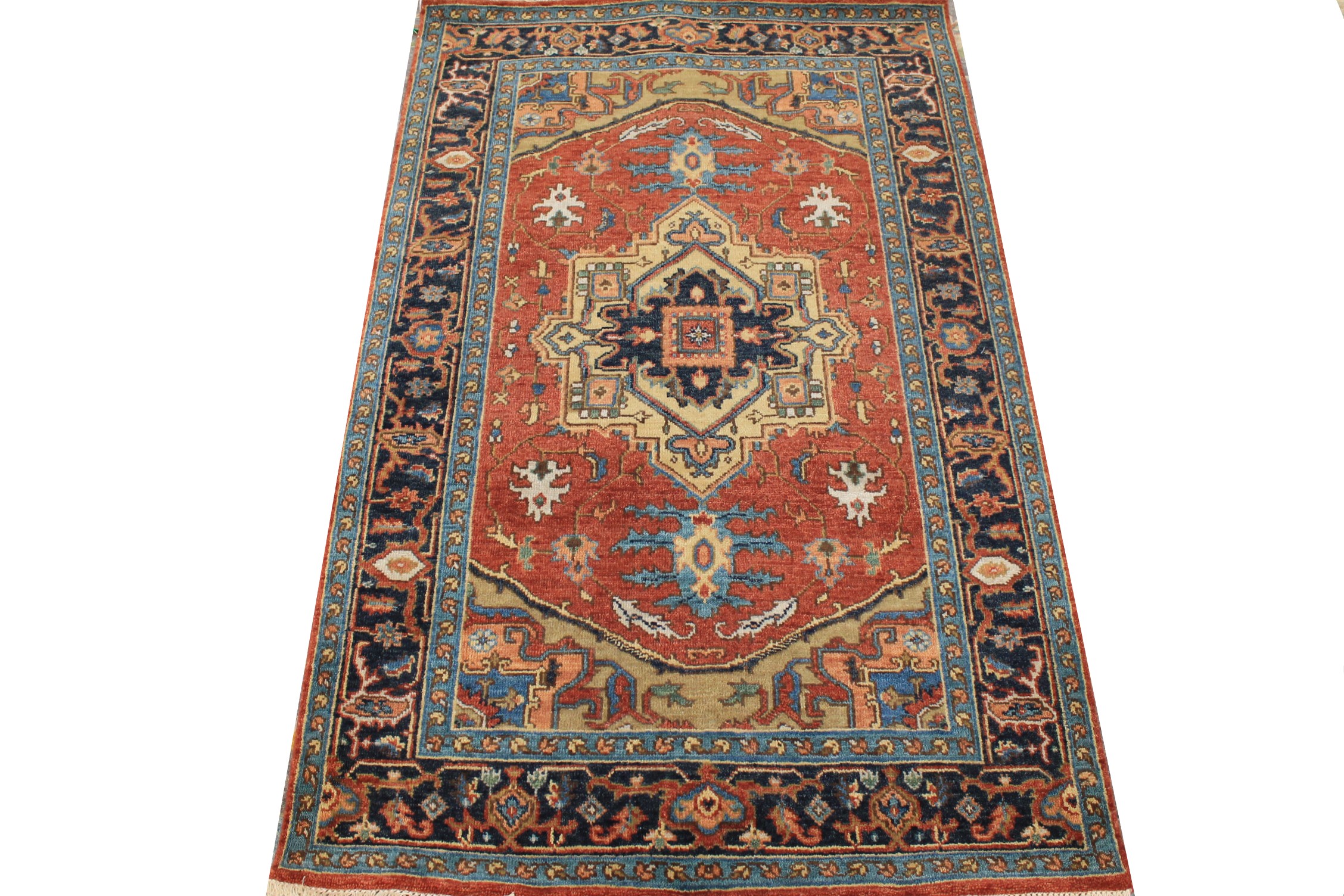 3x5 Heriz/Serapi Hand Knotted Wool Area Rug - MR026486