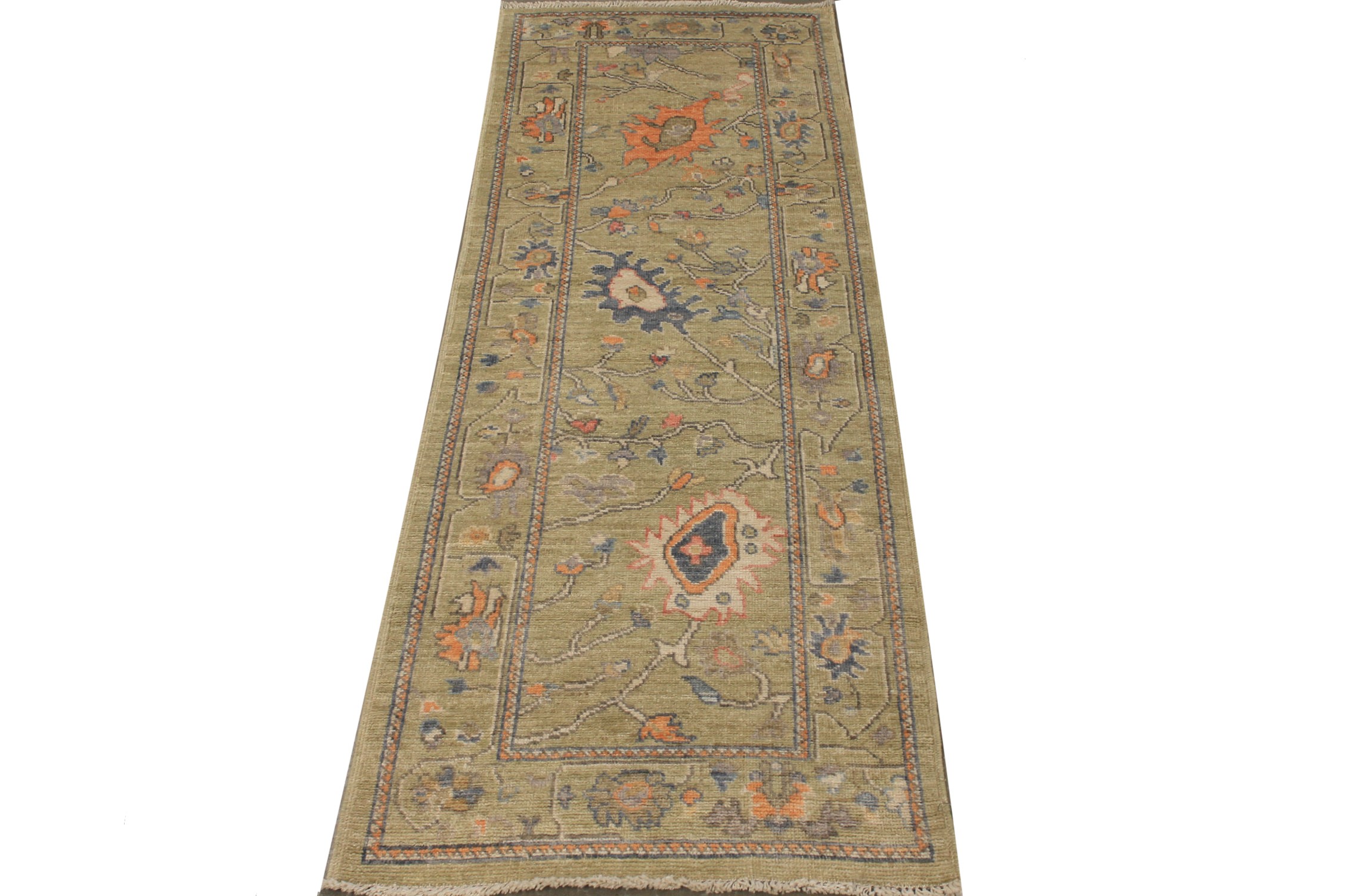 8 ft. Runner Oushak Hand Knotted Wool Area Rug - MR026555