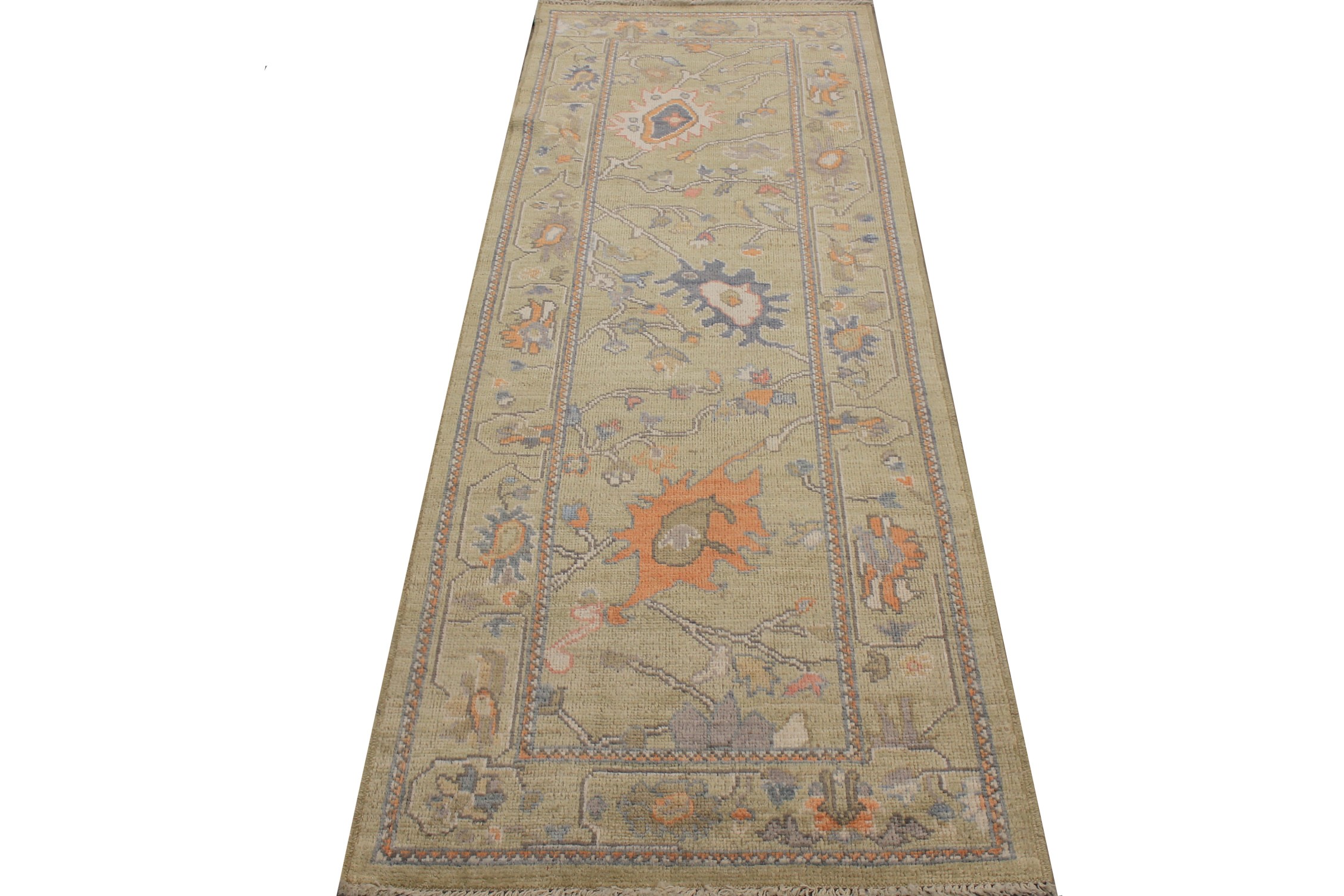 8 ft. Runner Oushak Hand Knotted Wool Area Rug - MR026555
