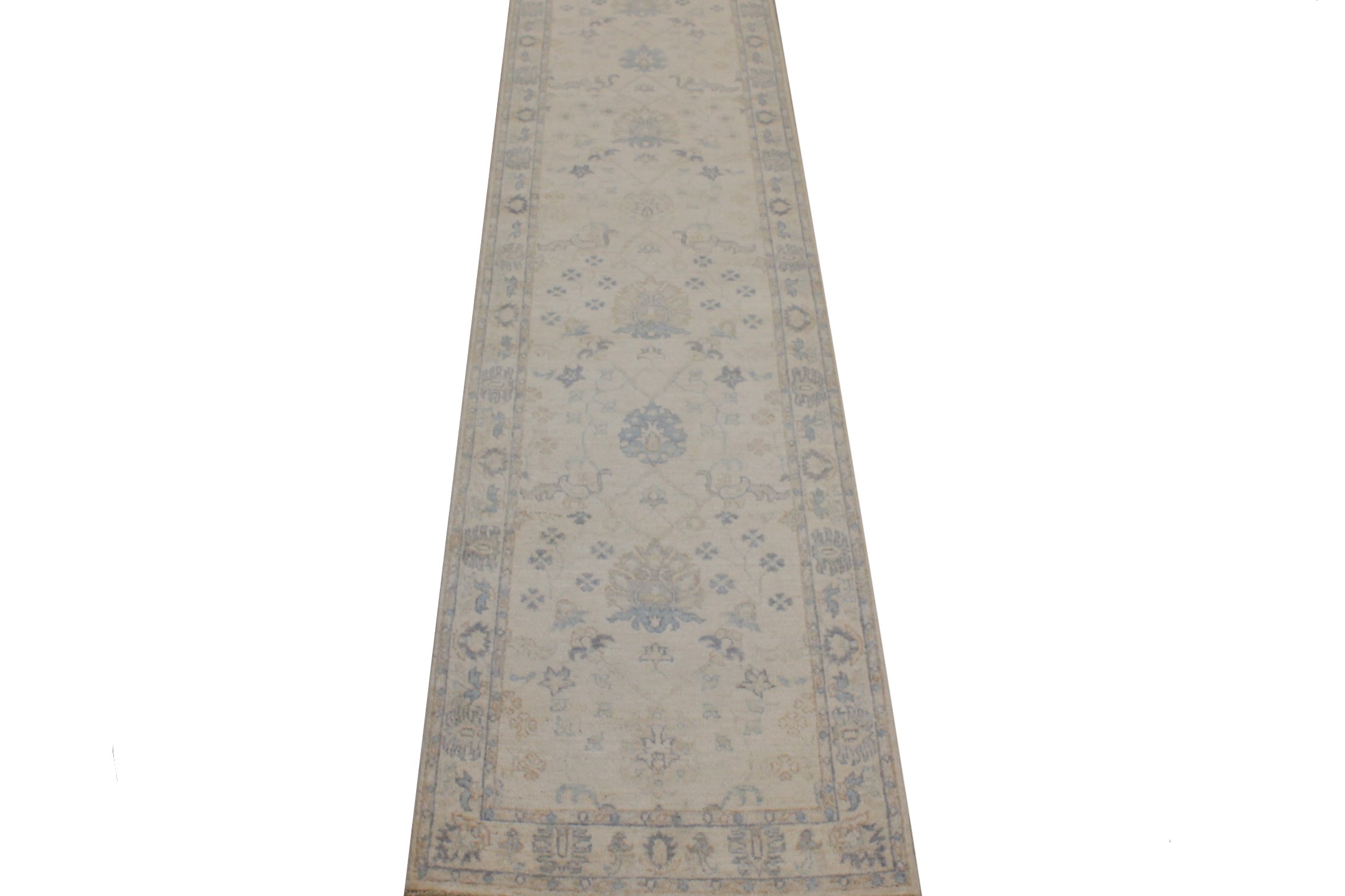 12 ft. Runner Peshawar Hand Knotted  Area Rug - MR026695