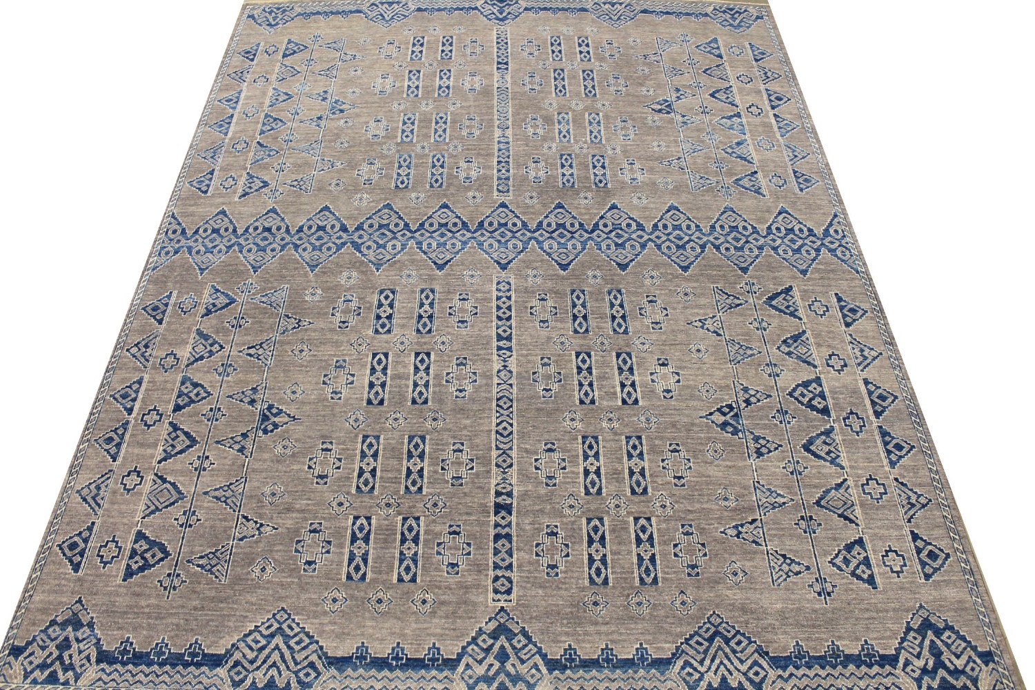 9x12 Tribal Hand Knotted Wool Area Rug - MR026720