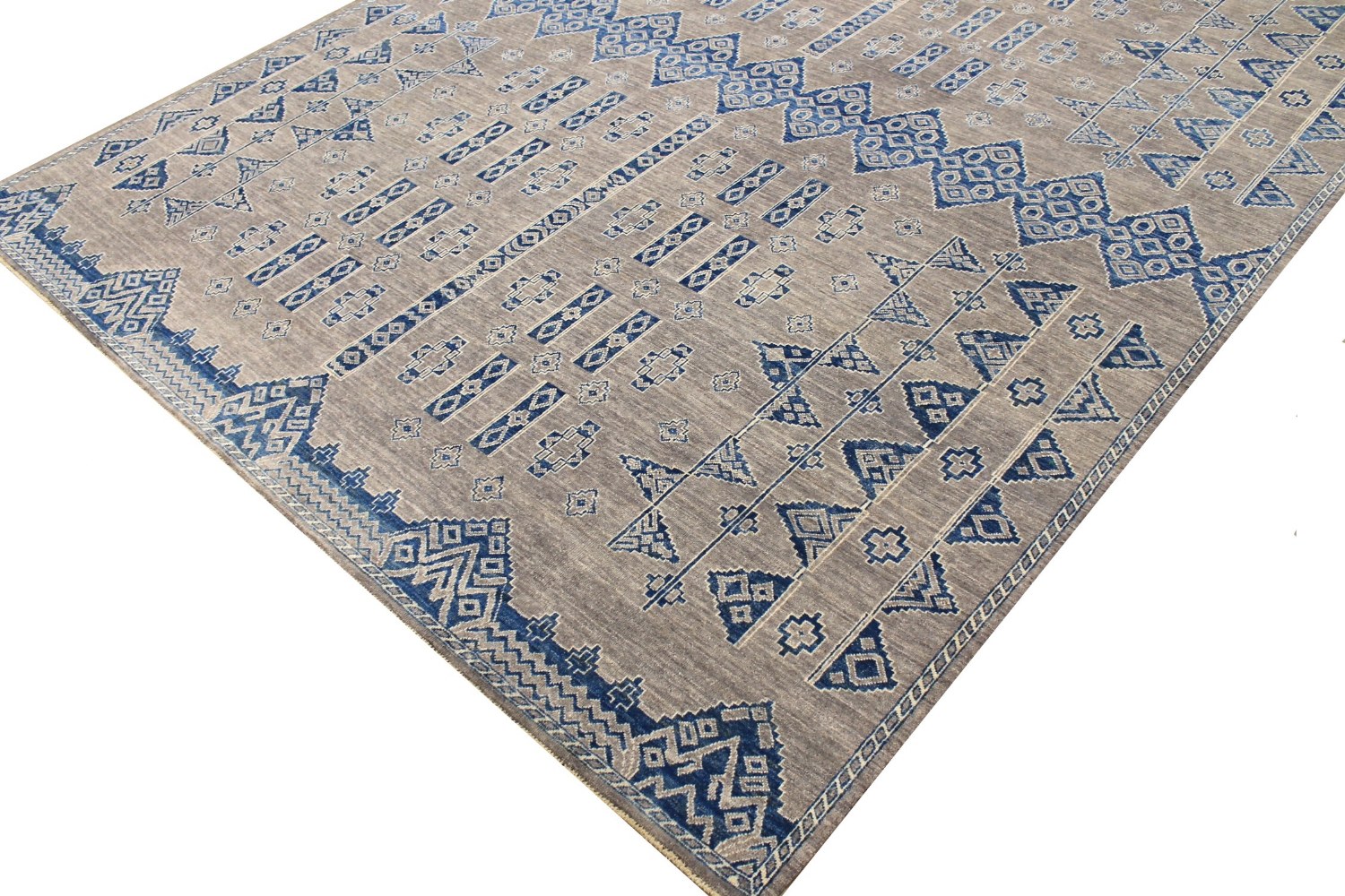 9x12 Tribal Hand Knotted Wool Area Rug - MR026720