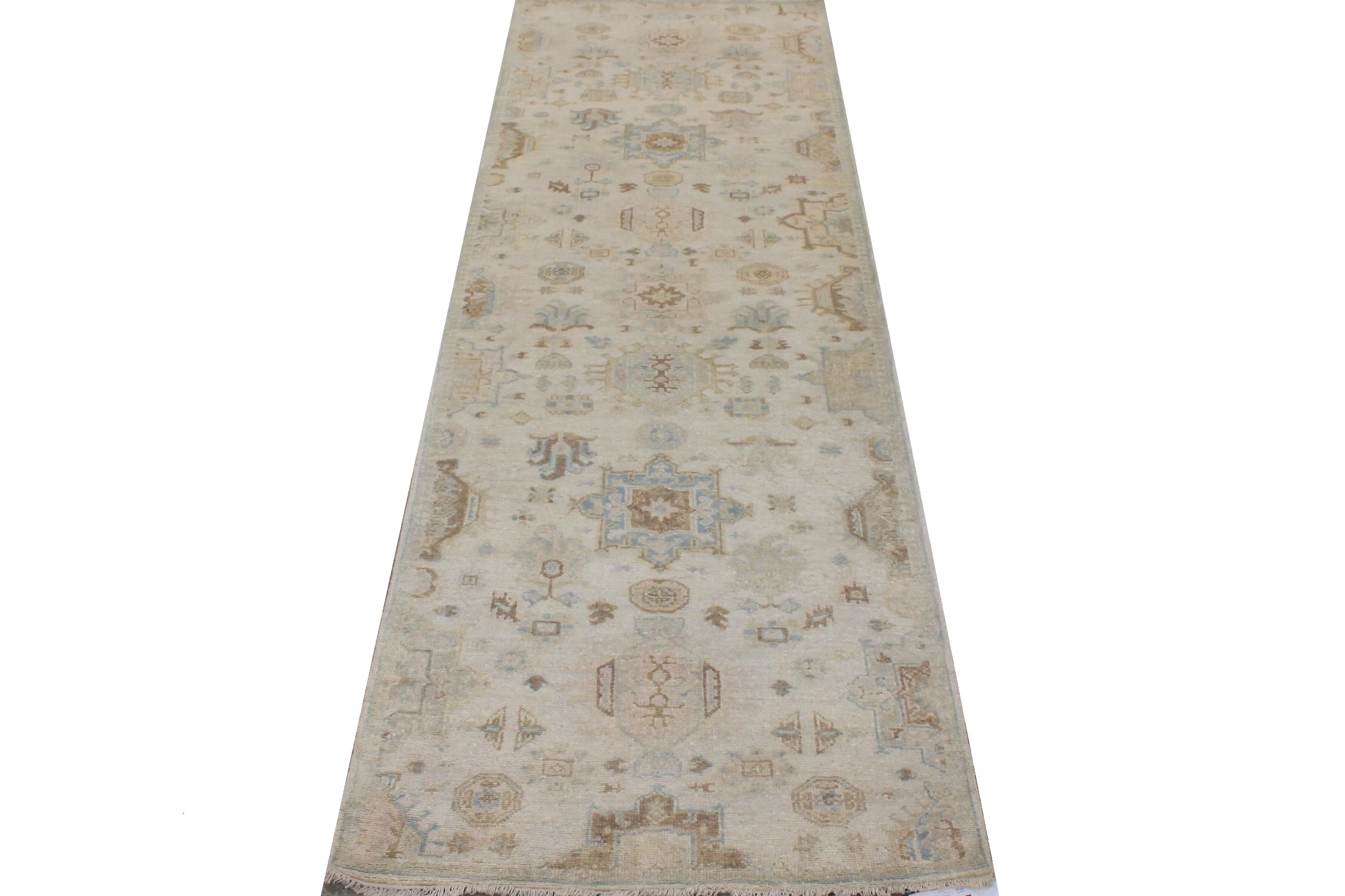 10 ft. Runner Oushak Hand Knotted  Area Rug - MR026770