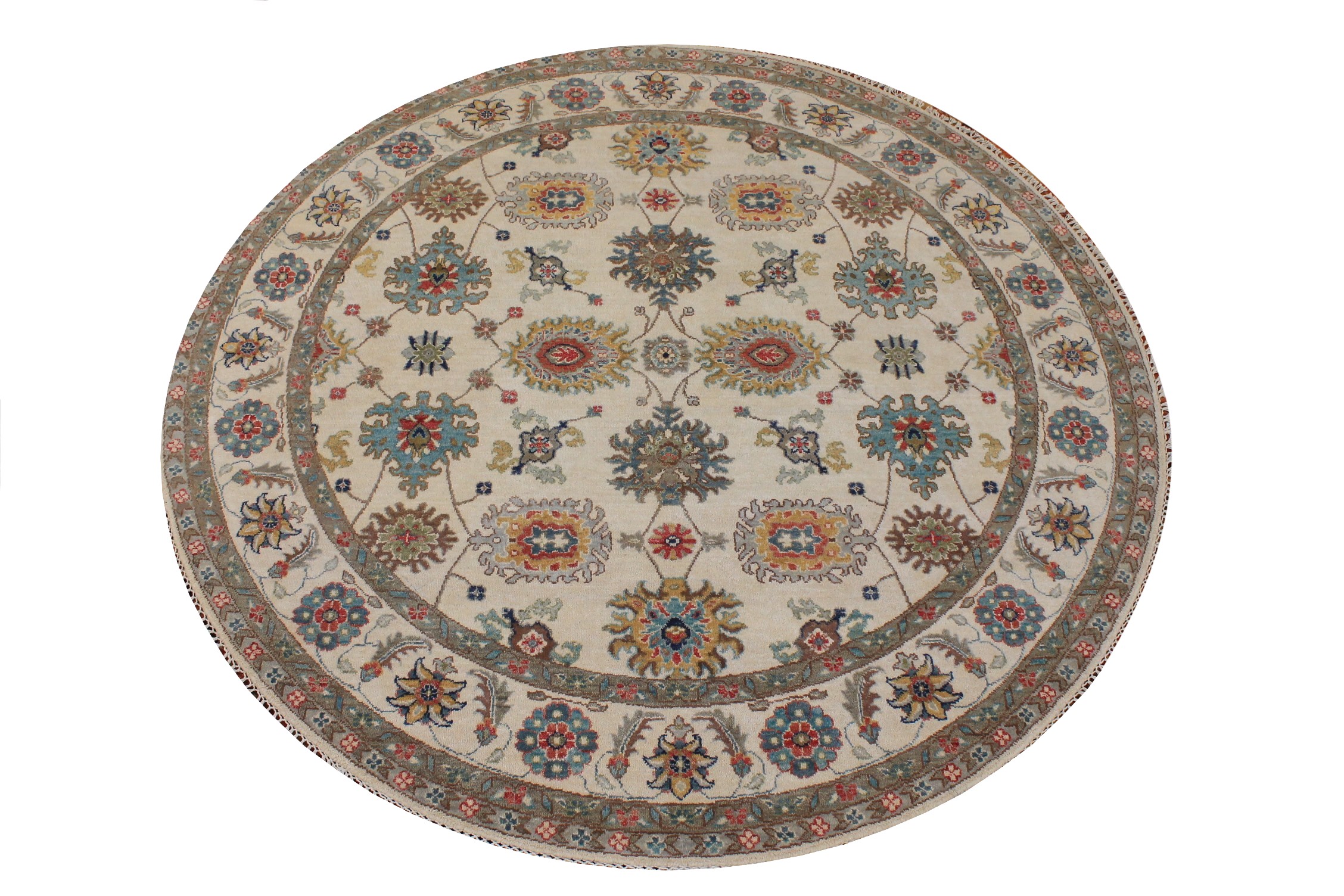 6 ft. - 7 ft. Round & Square Traditional Hand Knotted Wool Area Rug - MR026818