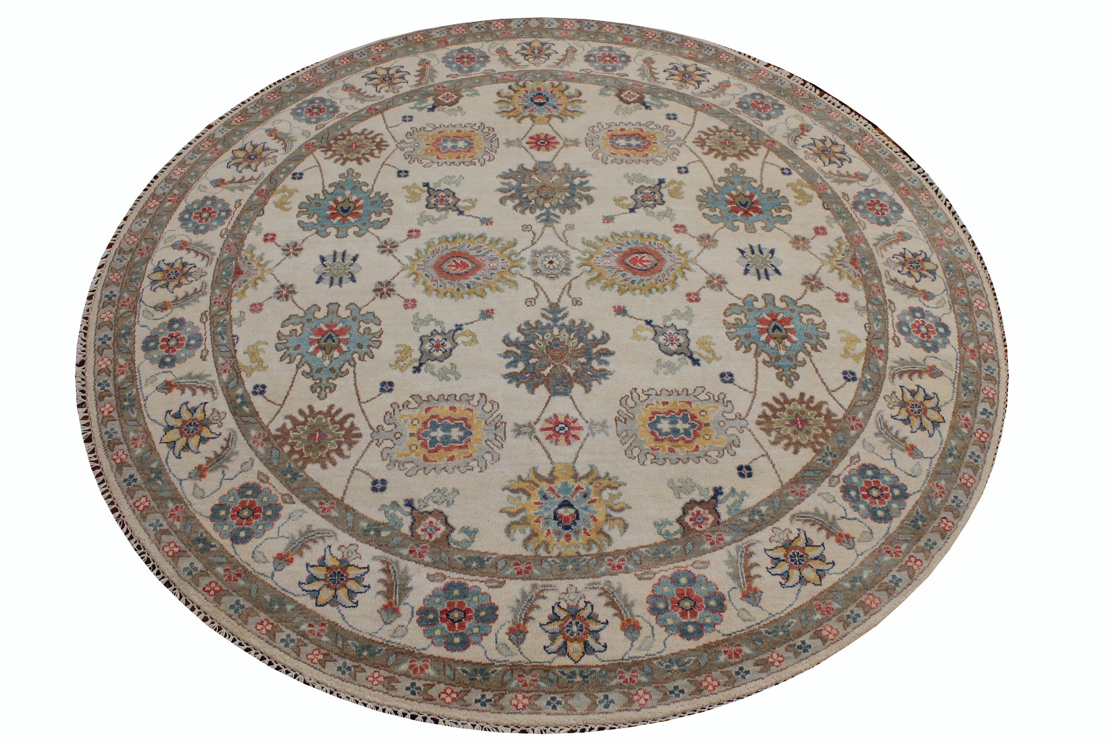 6 ft. - 7 ft. Round & Square Traditional Hand Knotted Wool Area Rug - MR026818