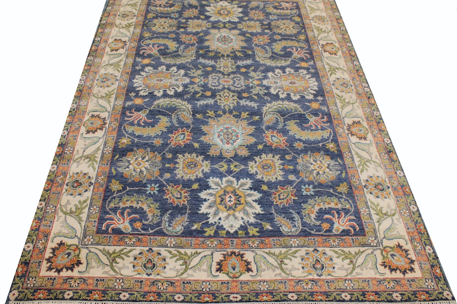 6x9 Traditional Hand Knotted Wool Area Rug - MR026819
