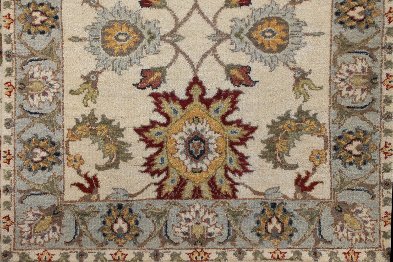 6 ft. Runner Traditional Hand Knotted Wool Area Rug - MR026822