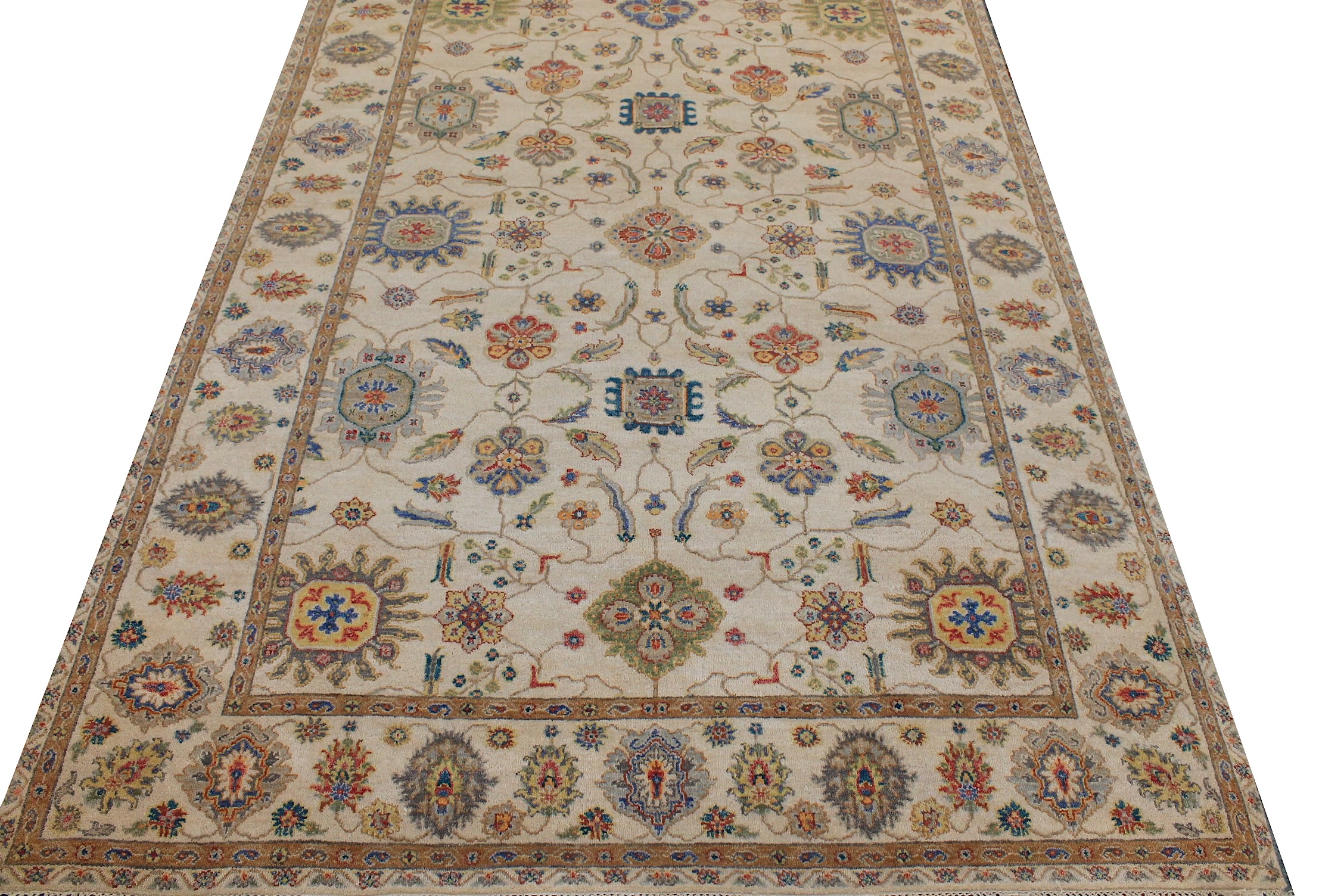 6x9 Traditional Hand Knotted Wool Area Rug - MR026840