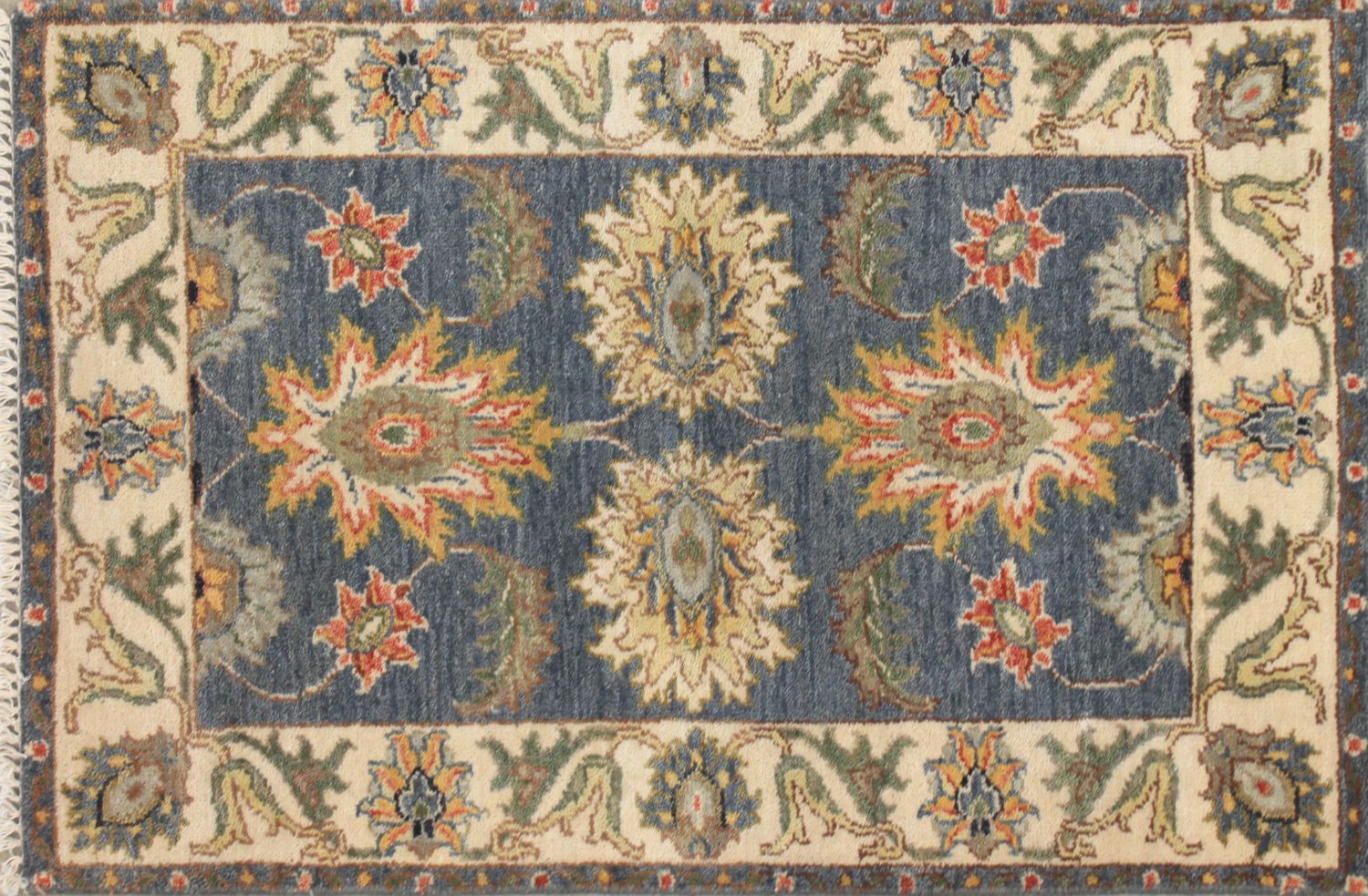 2X3 Traditional Hand Knotted Wool Area Rug - MR026866