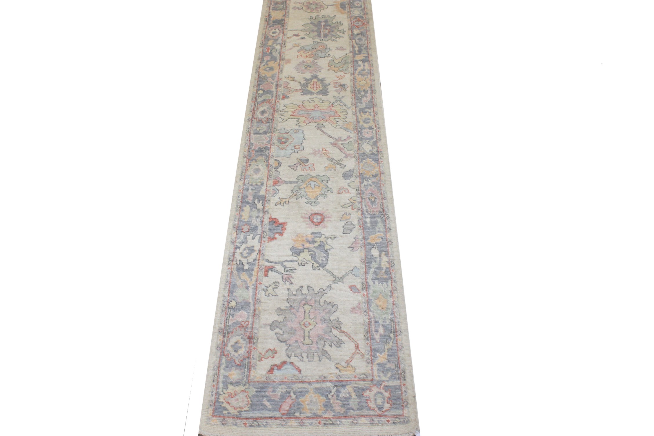 12 ft. Runner Oushak Hand Knotted Wool Area Rug - MR026969