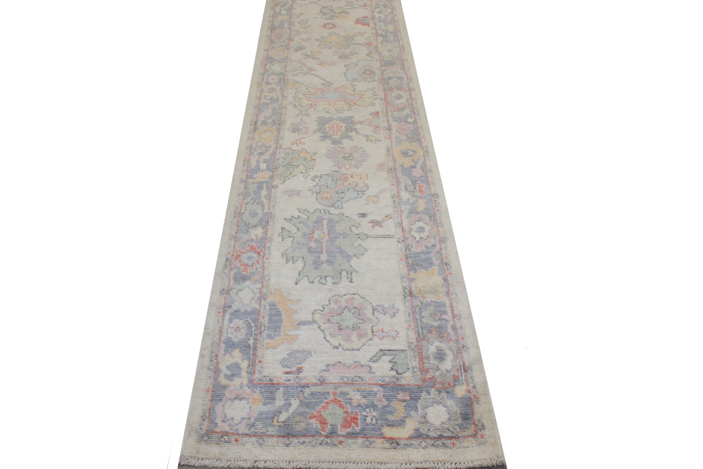 12 ft. Runner Oushak Hand Knotted Wool Area Rug - MR026969