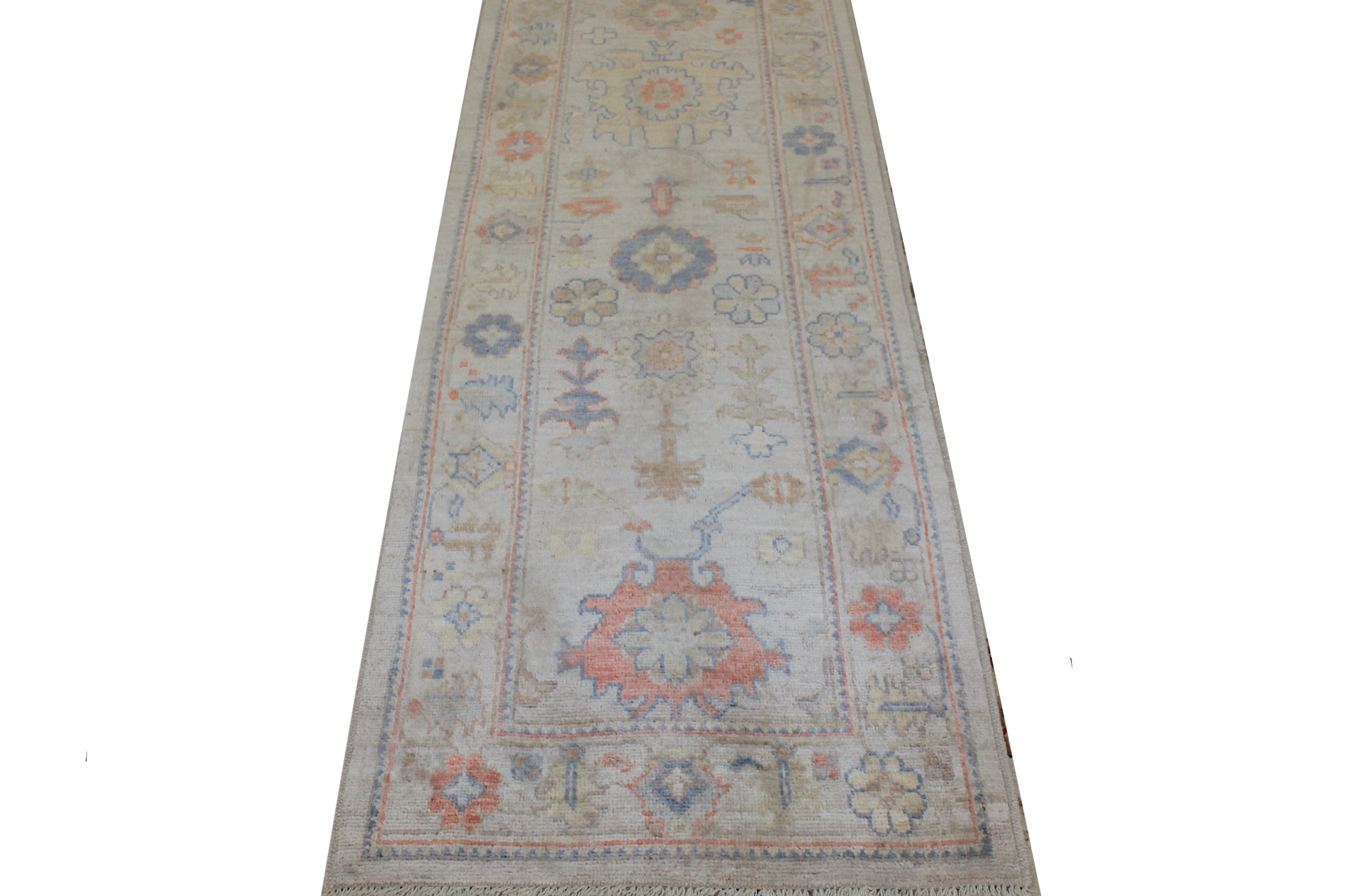 10 ft. Runner Oushak Hand Knotted Wool Area Rug - MR026970