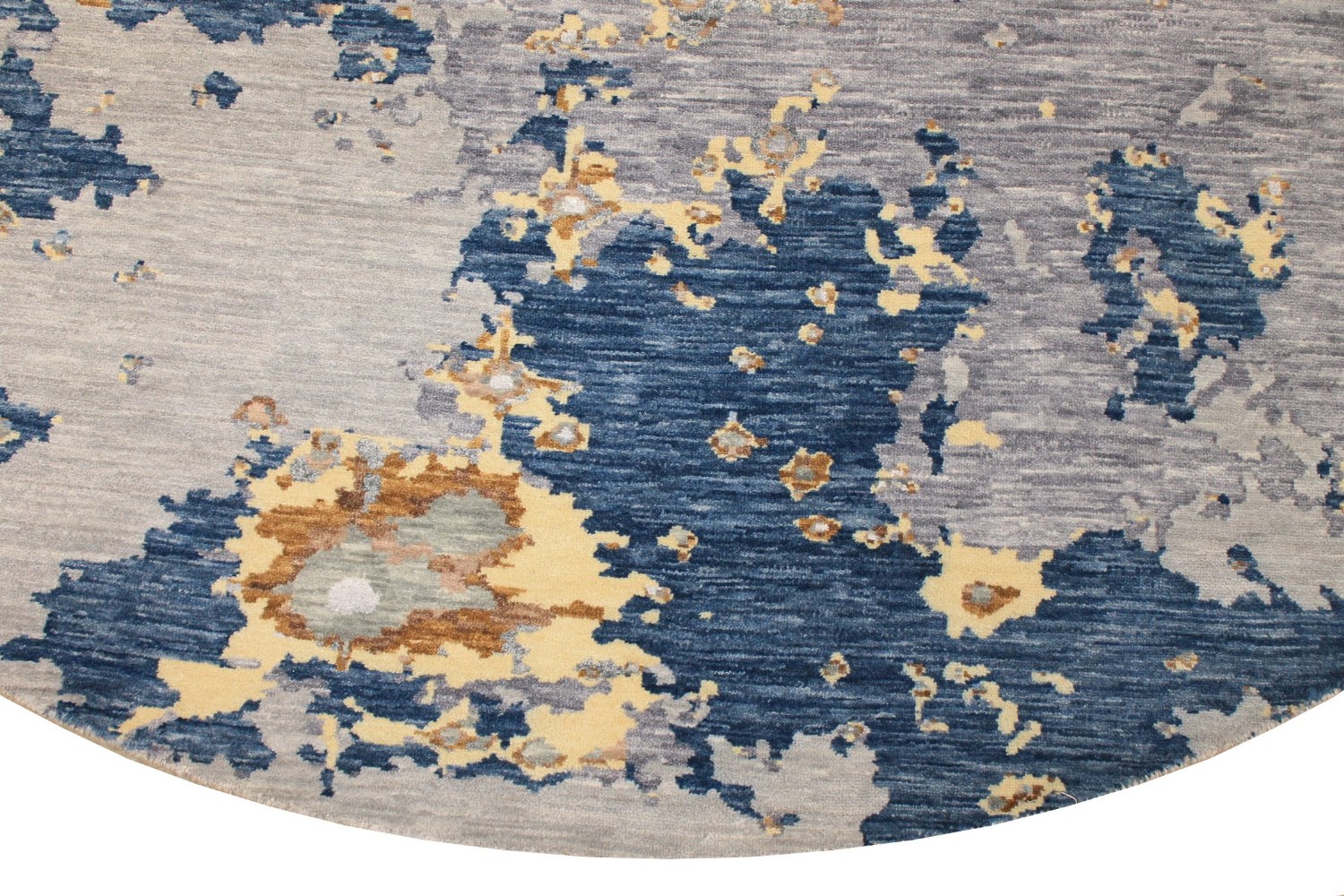 8 ft. Round & Square Traditional Hand Knotted Wool Area Rug - MR027007