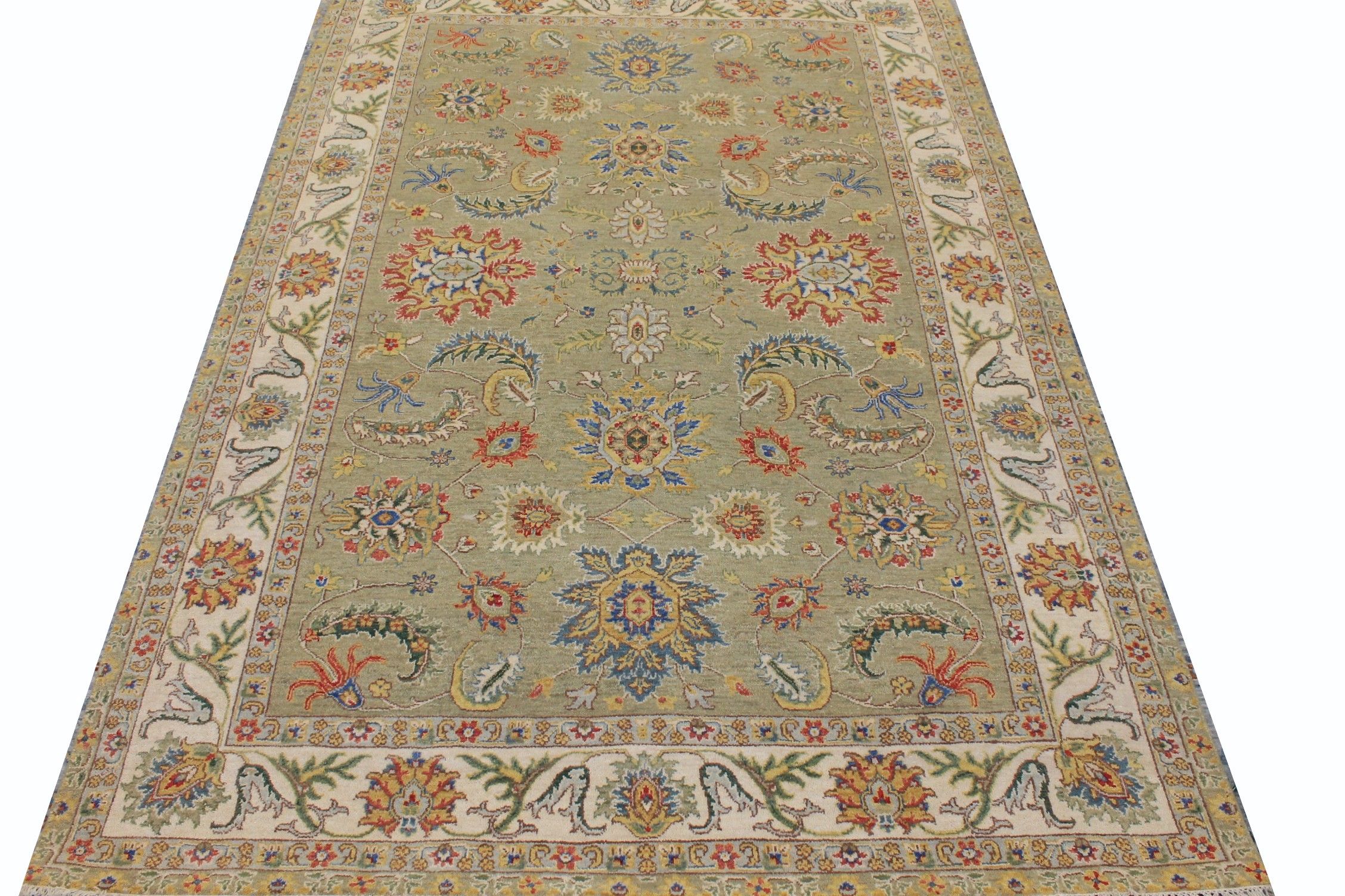 6x9 Traditional Hand Knotted Wool Area Rug - MR027062