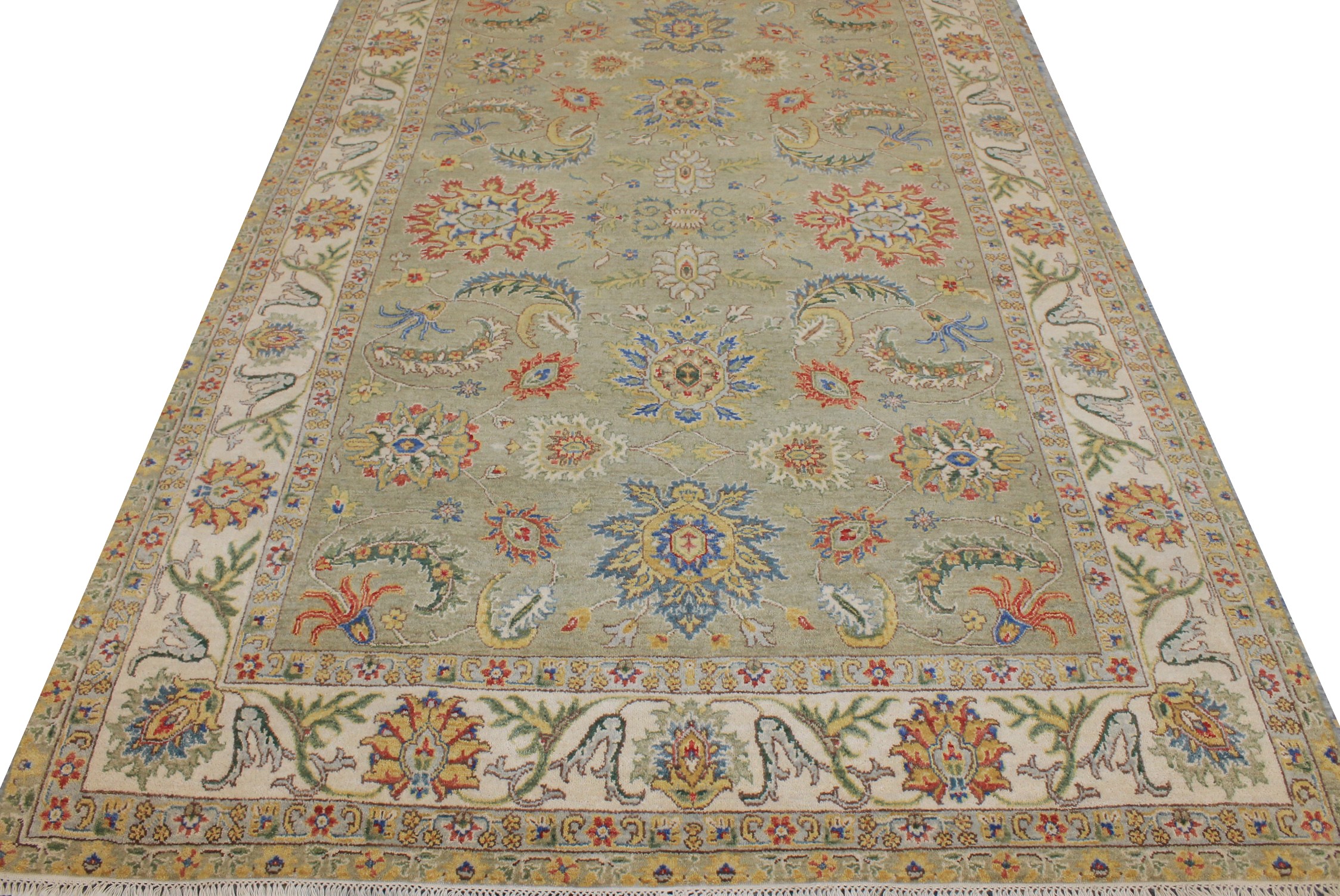 6x9 Traditional Hand Knotted Wool Area Rug - MR027062