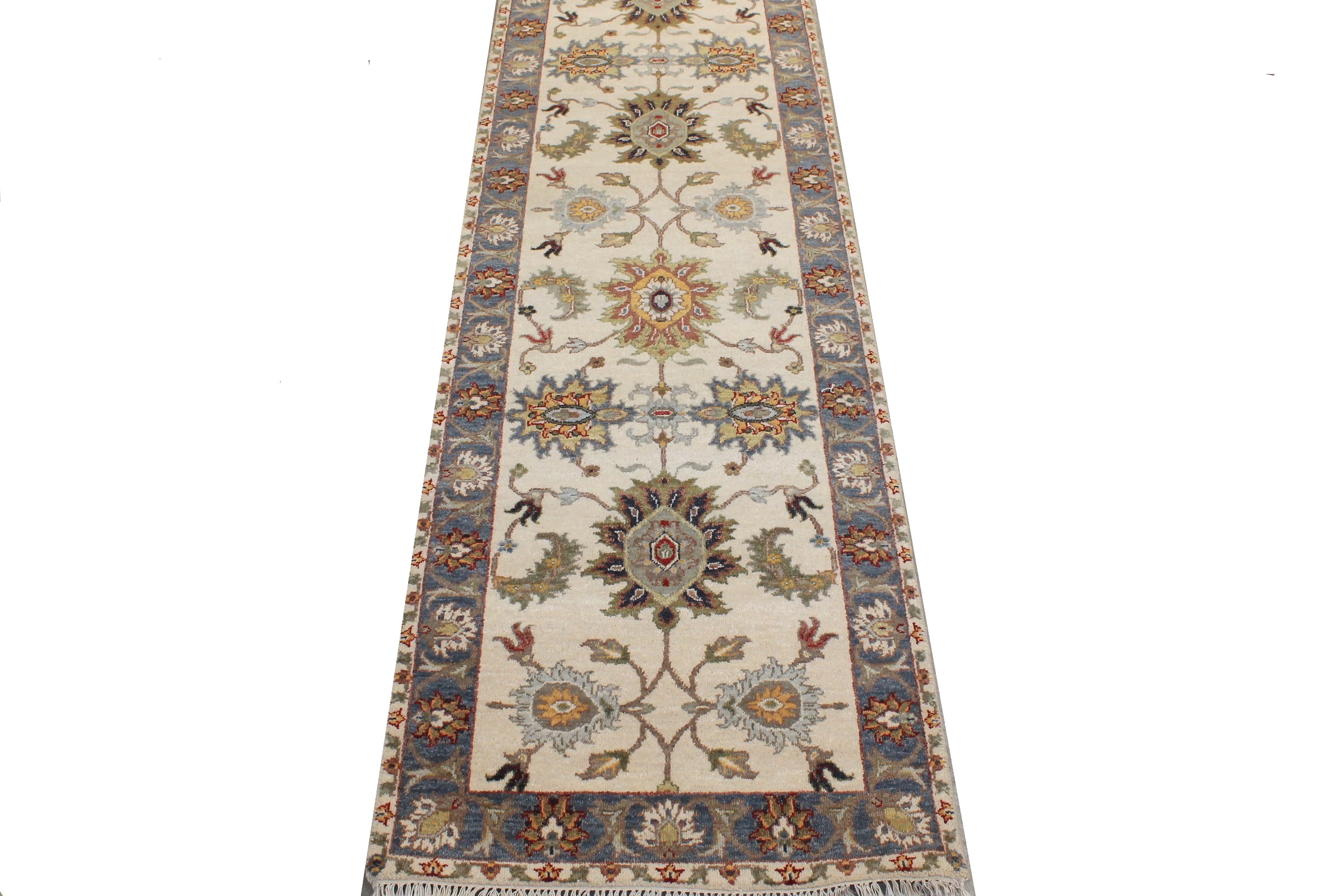 12 ft. Runner Traditional Hand Knotted Wool Area Rug - MR027072