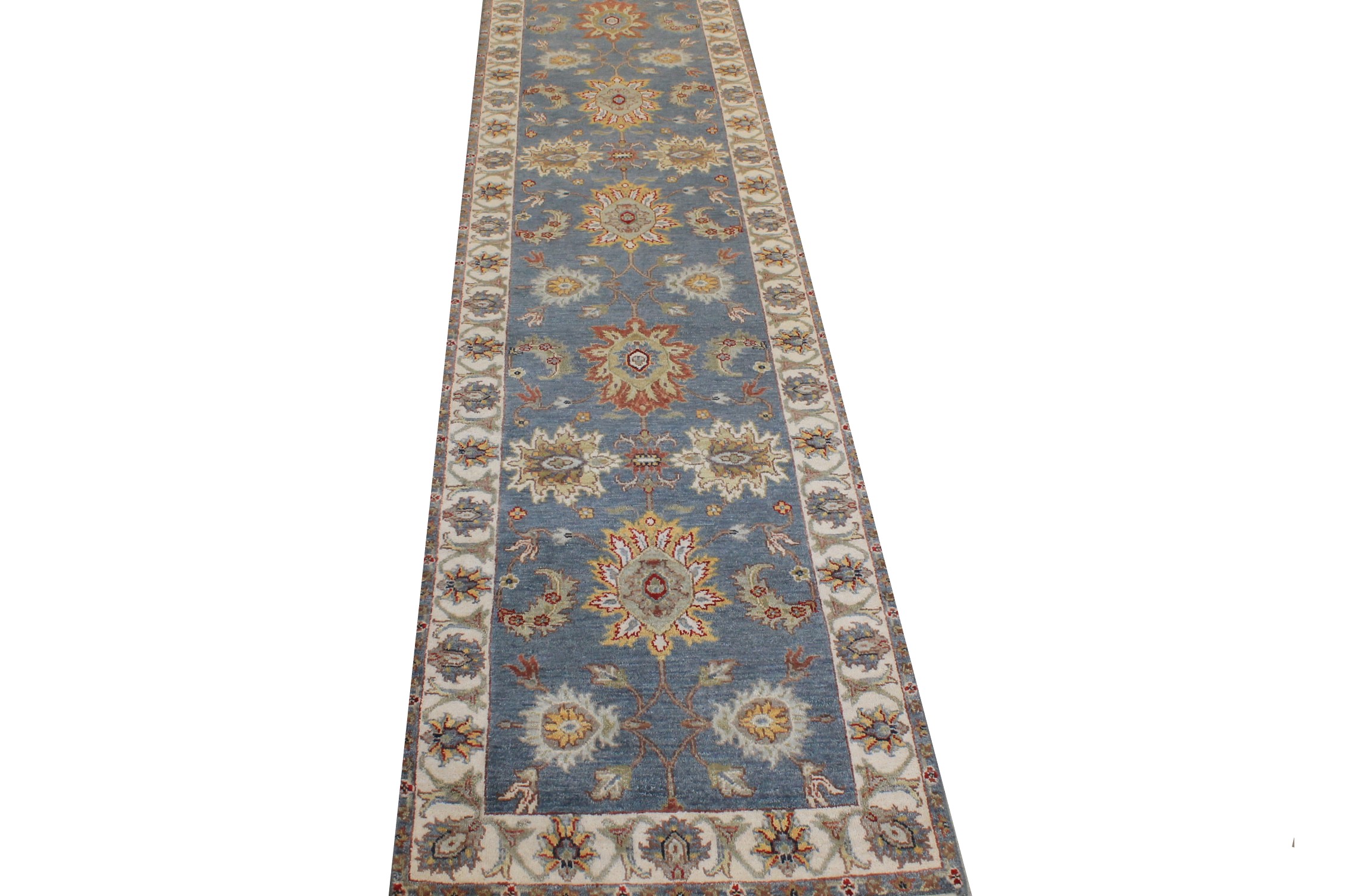 12 ft. Runner Traditional Hand Knotted Wool Area Rug - MR027076