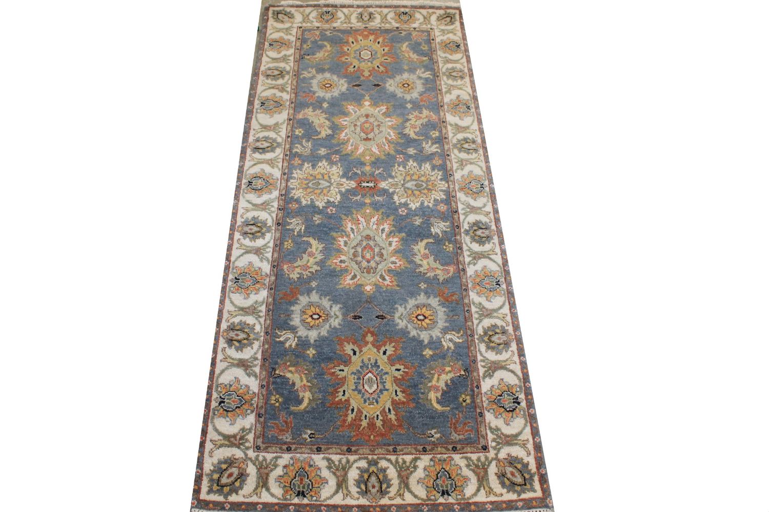 6 ft. Runner Traditional Hand Knotted Wool Area Rug - MR027091