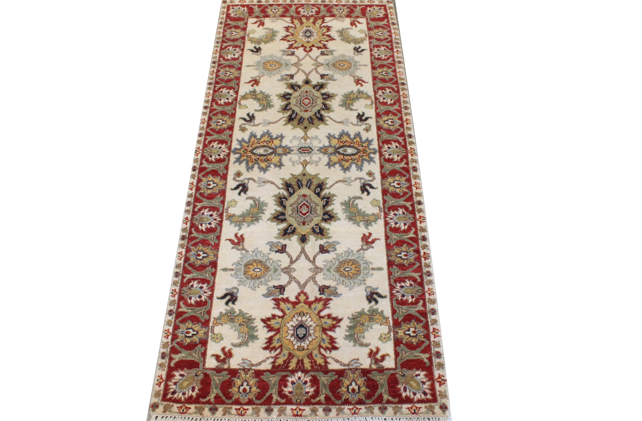 6 ft. Runner Traditional Hand Knotted Wool Area Rug - MR027099