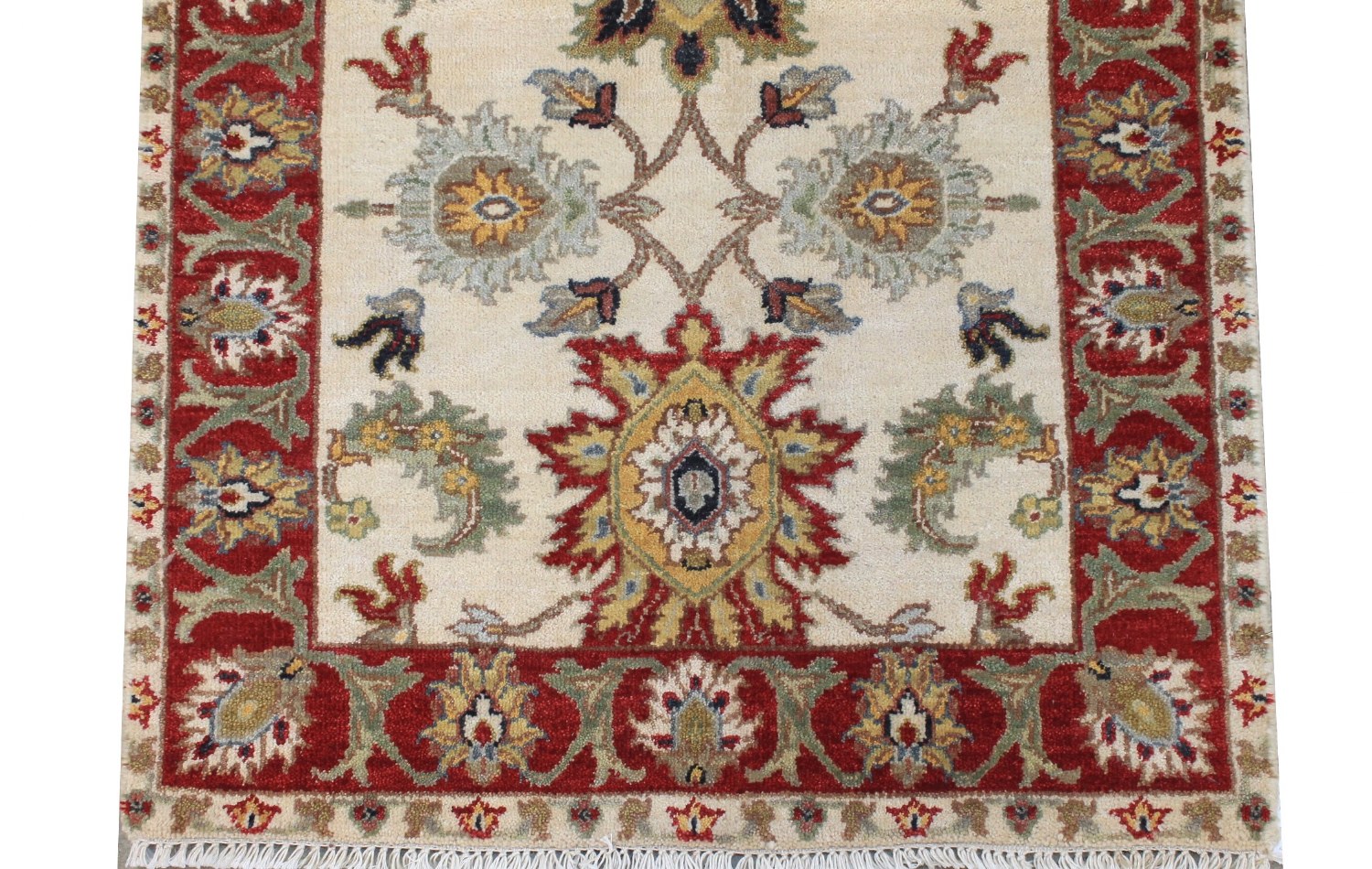 6 ft. Runner Traditional Hand Knotted Wool Area Rug - MR027099