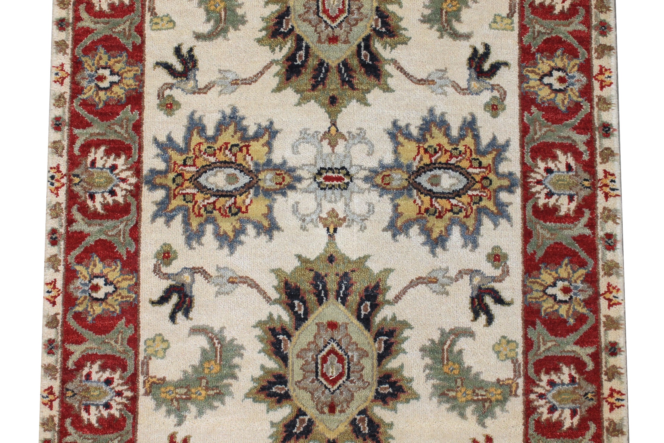 6 ft. Runner Traditional Hand Knotted Wool Area Rug - MR027099