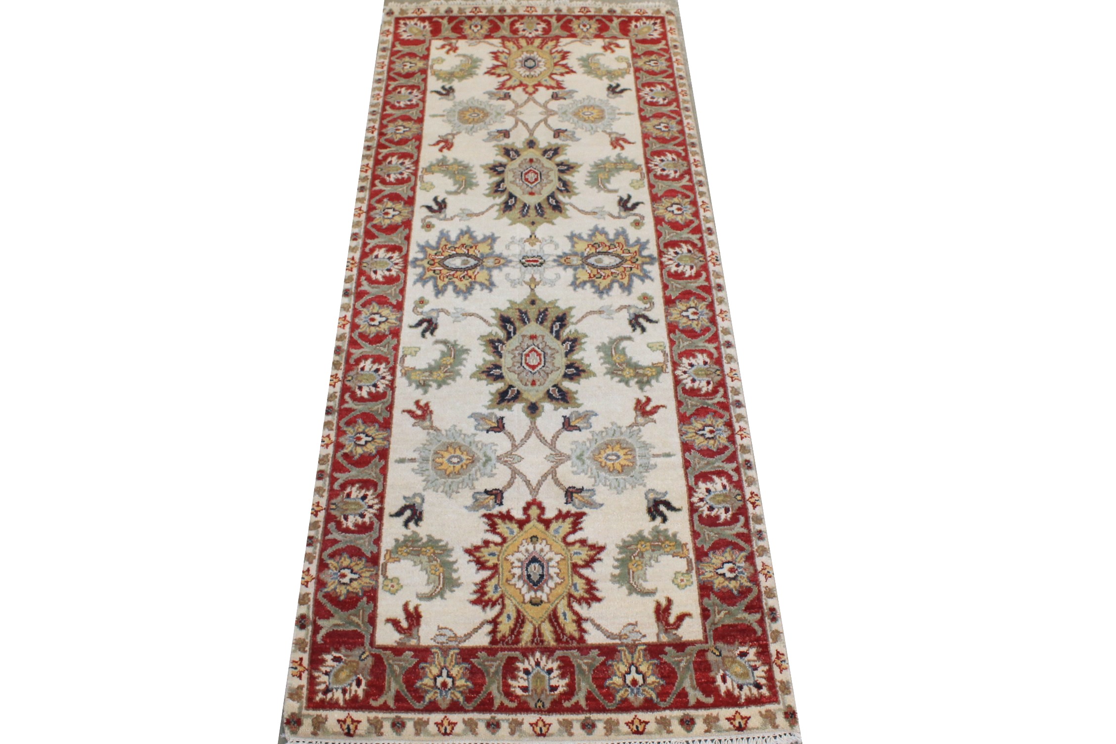 6 ft. Runner Traditional Hand Knotted Wool Area Rug - MR027099