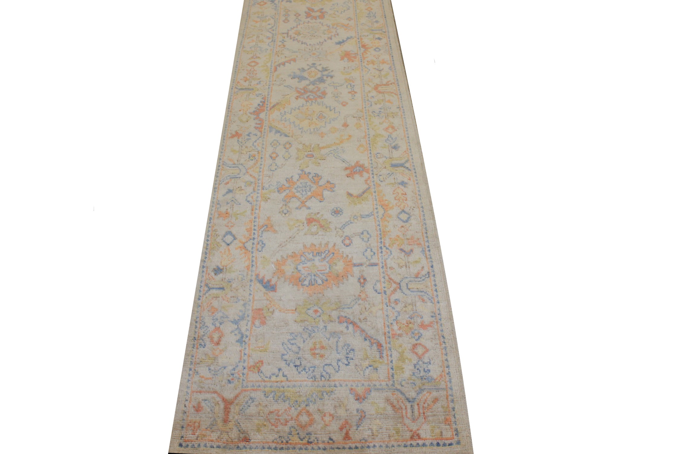 10 ft. Runner Oushak Hand Knotted Wool Area Rug - MR027132