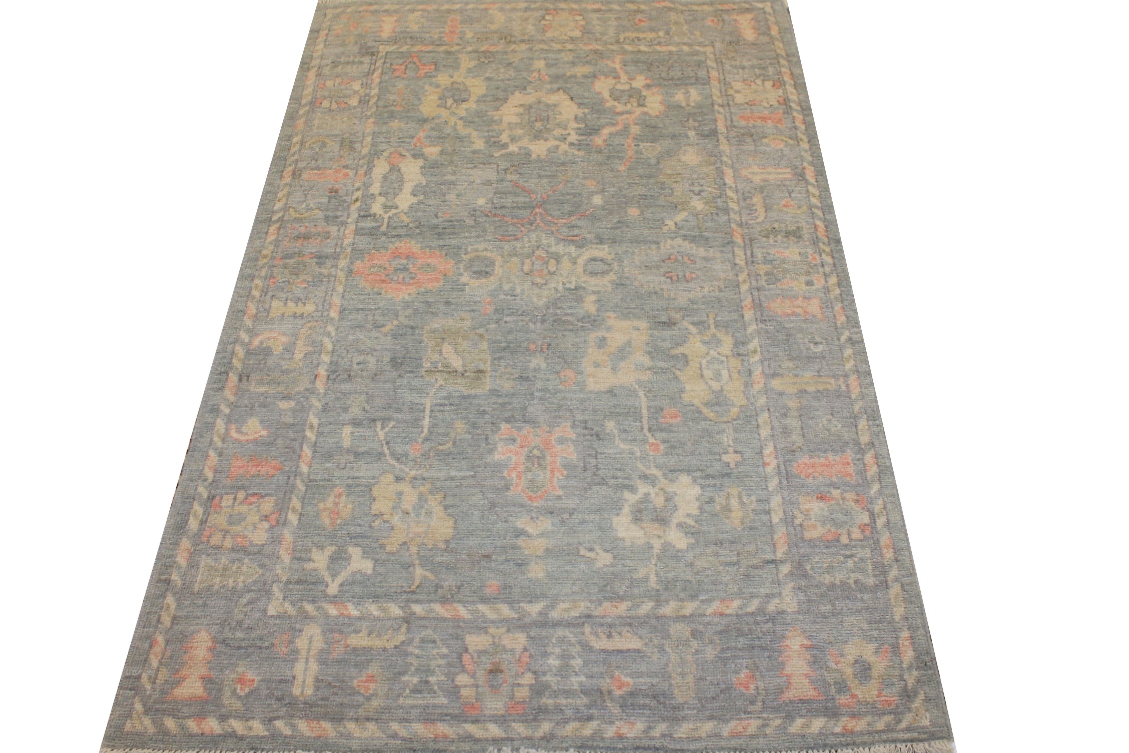 4x6 Oushak Hand Knotted Wool Area Rug - MR027142