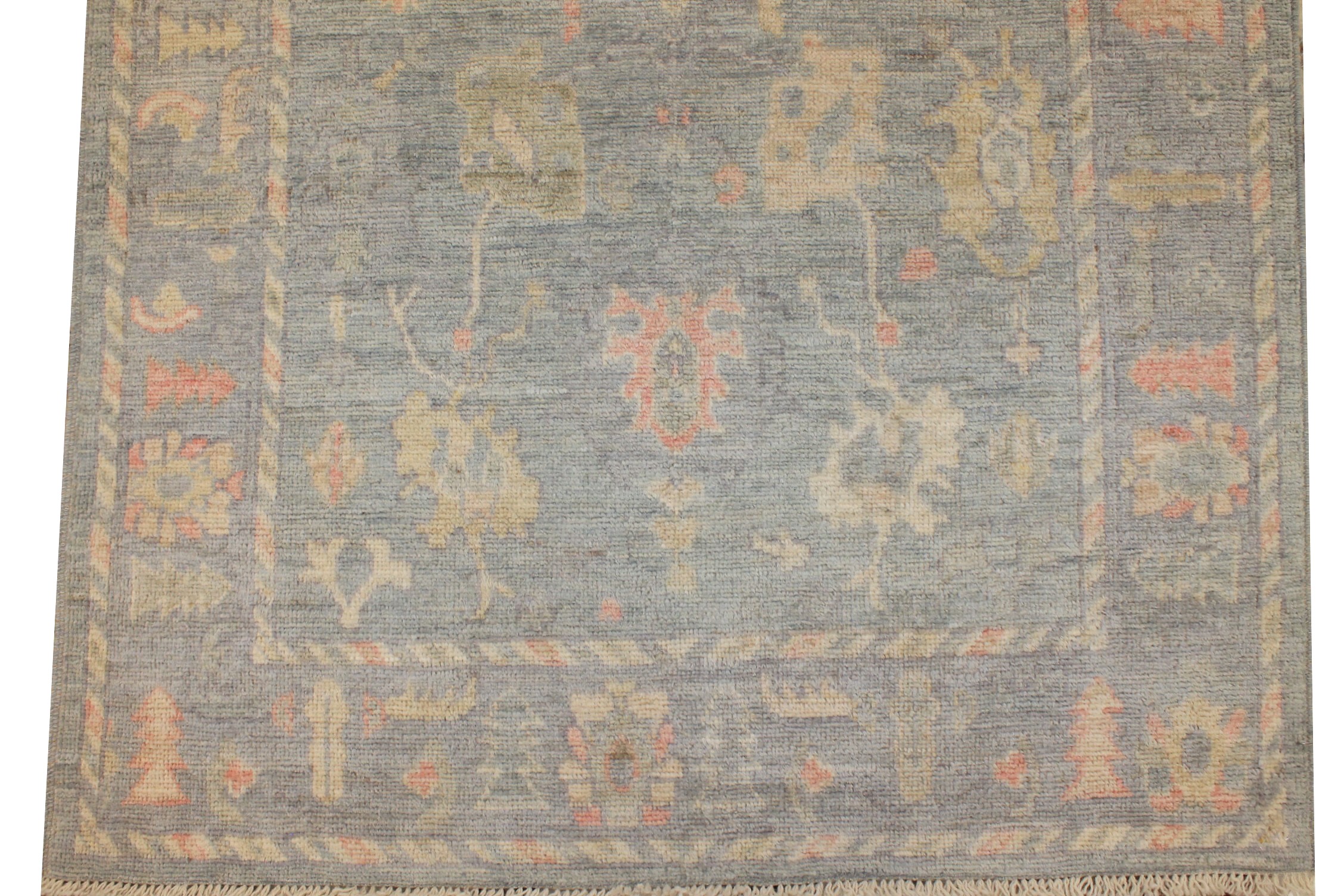 4x6 Oushak Hand Knotted Wool Area Rug - MR027142