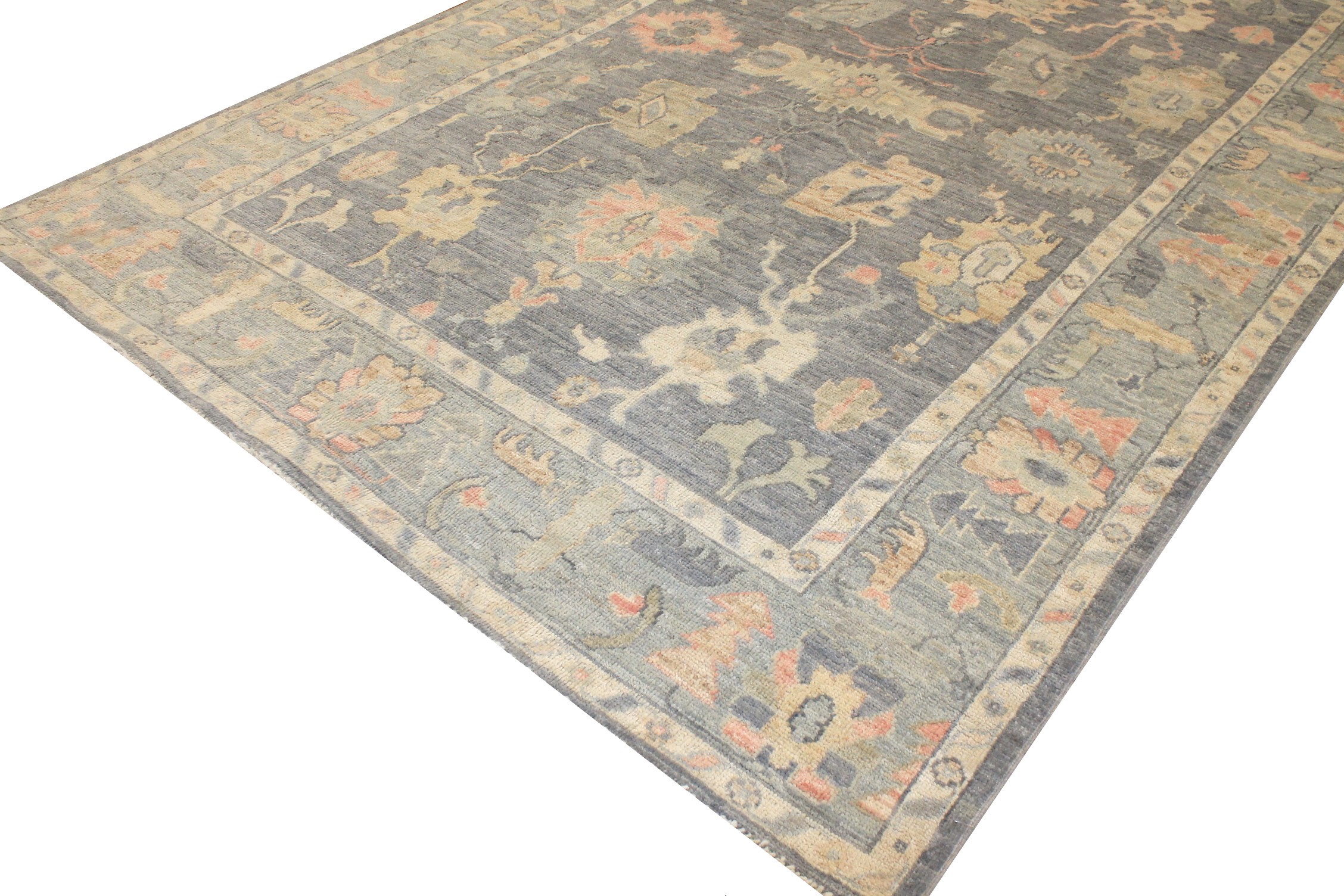 6x9 Oushak Hand Knotted Wool Area Rug - MR027181