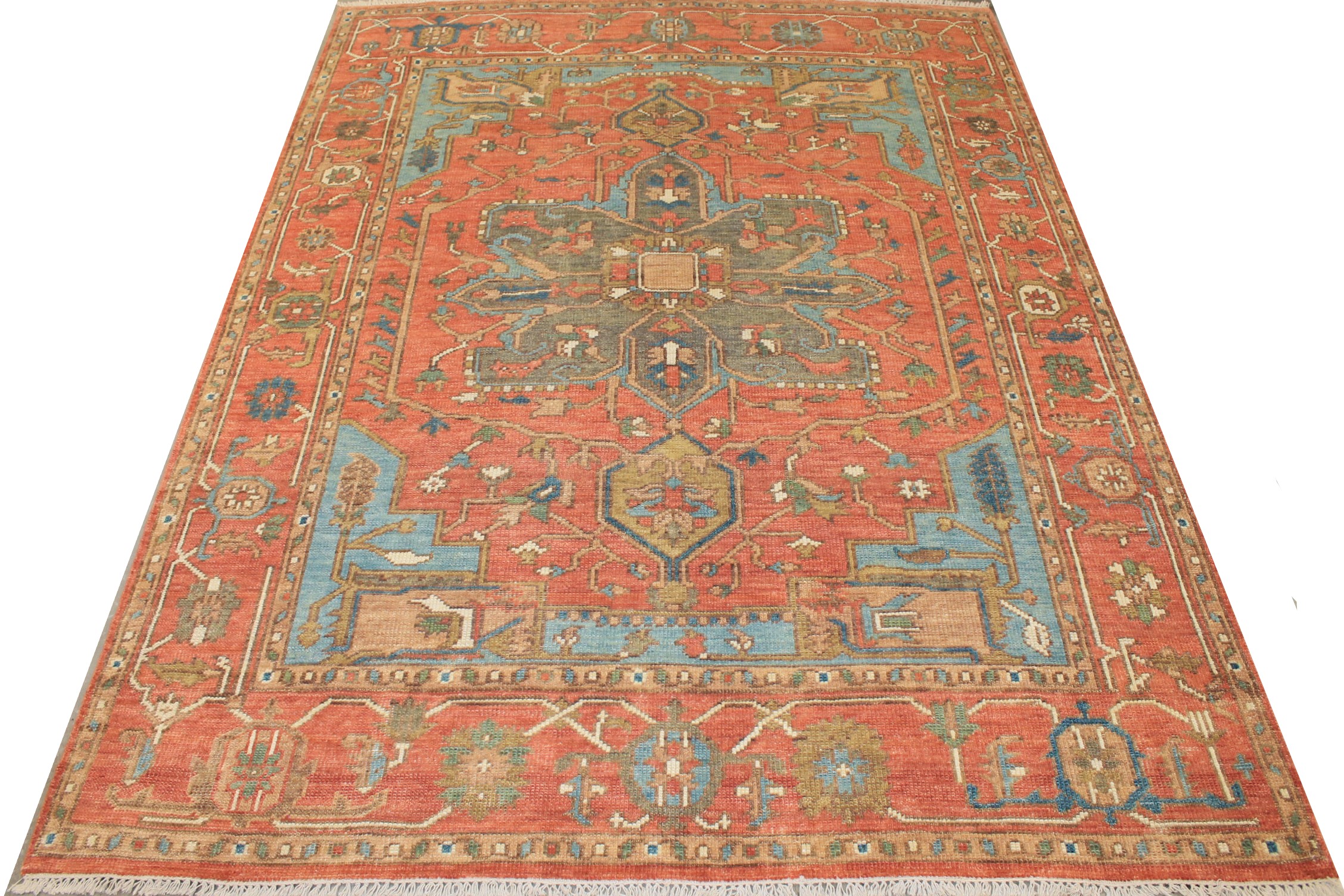 8x10 Heriz/Serapi Hand Knotted Wool Area Rug - MR027225