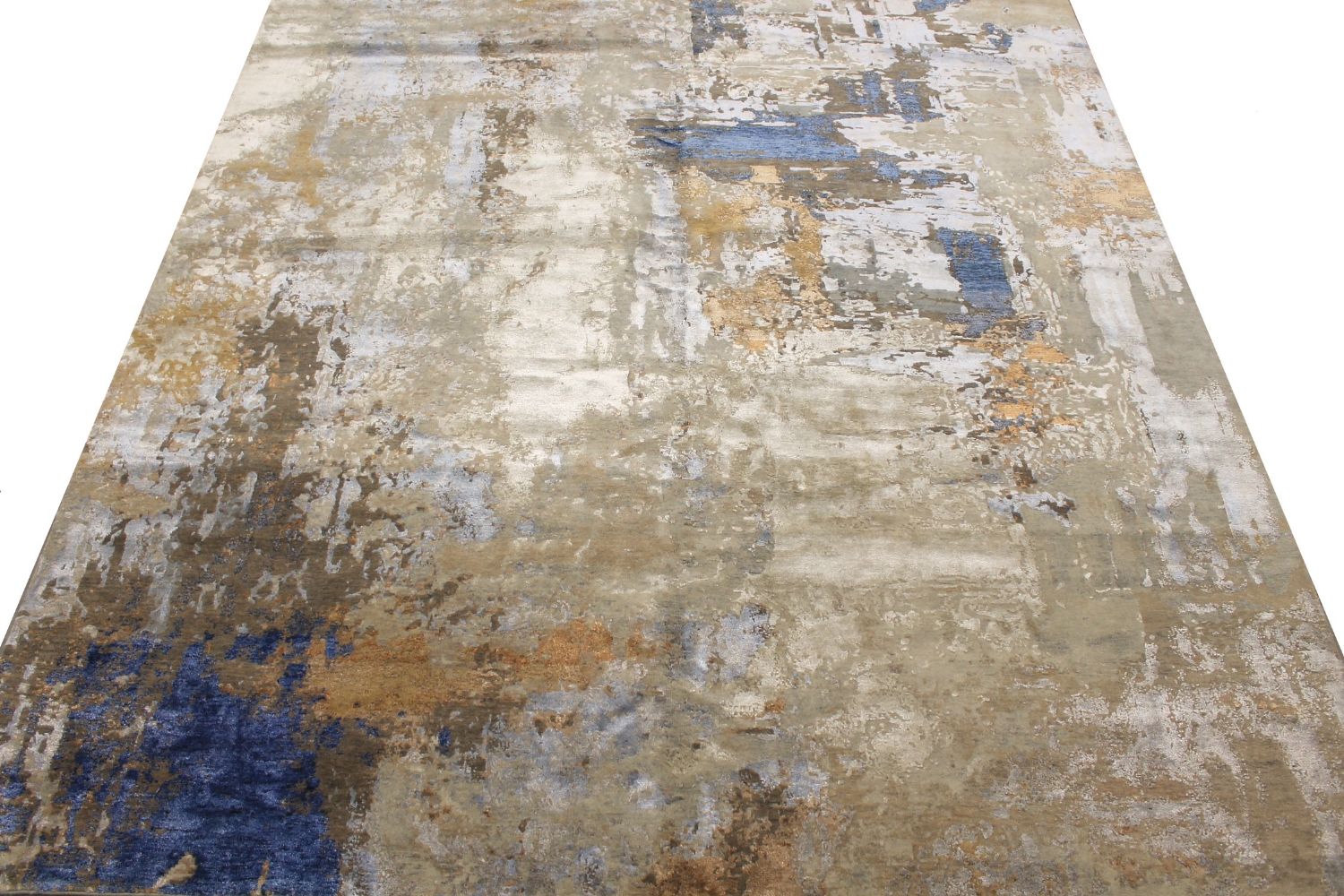 10x14 Modern Hand Knotted Wool & Viscose Area Rug - MR027244