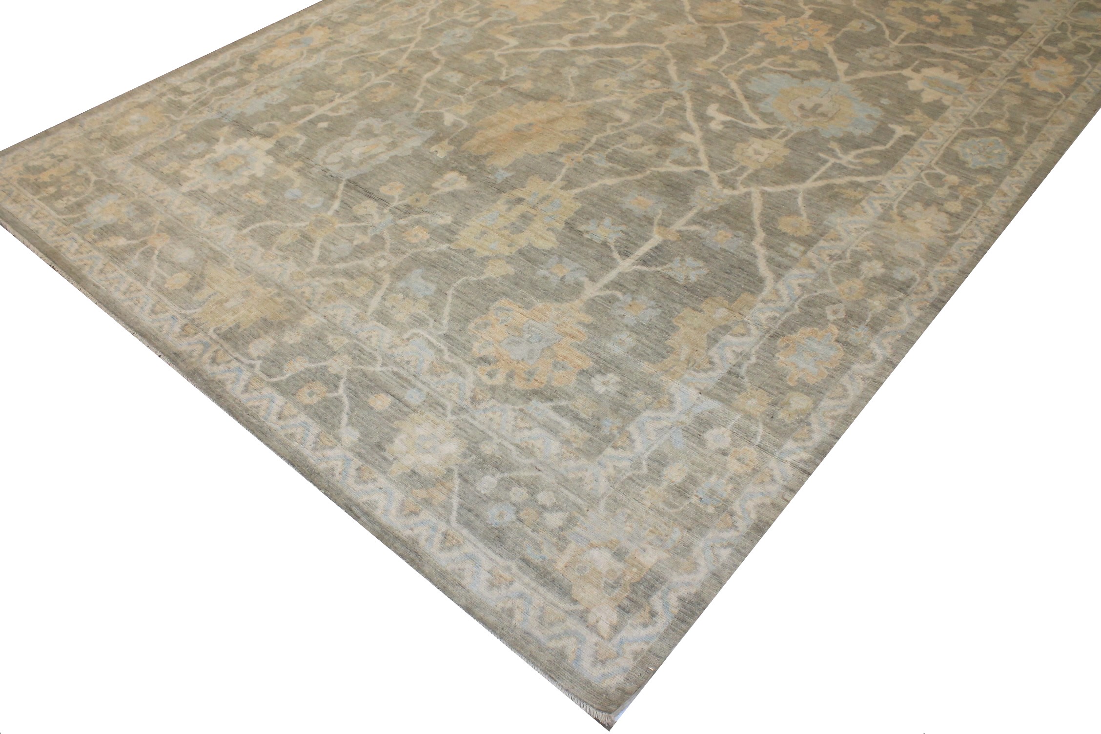 10x14 Oushak Hand Knotted Wool Area Rug - MR027291