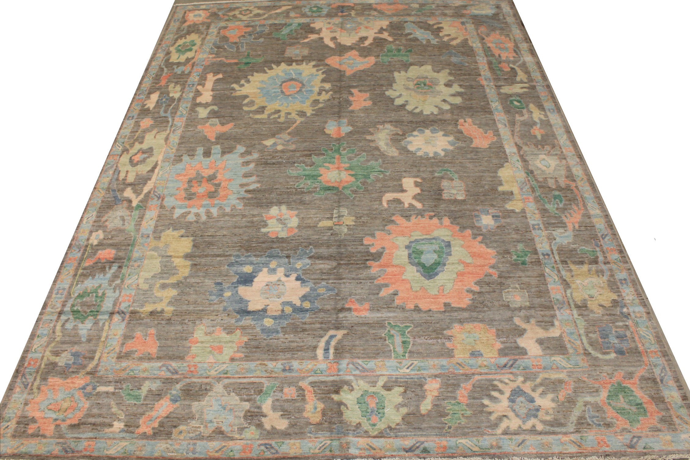 10x14 Oushak Hand Knotted Wool Area Rug - MR027295