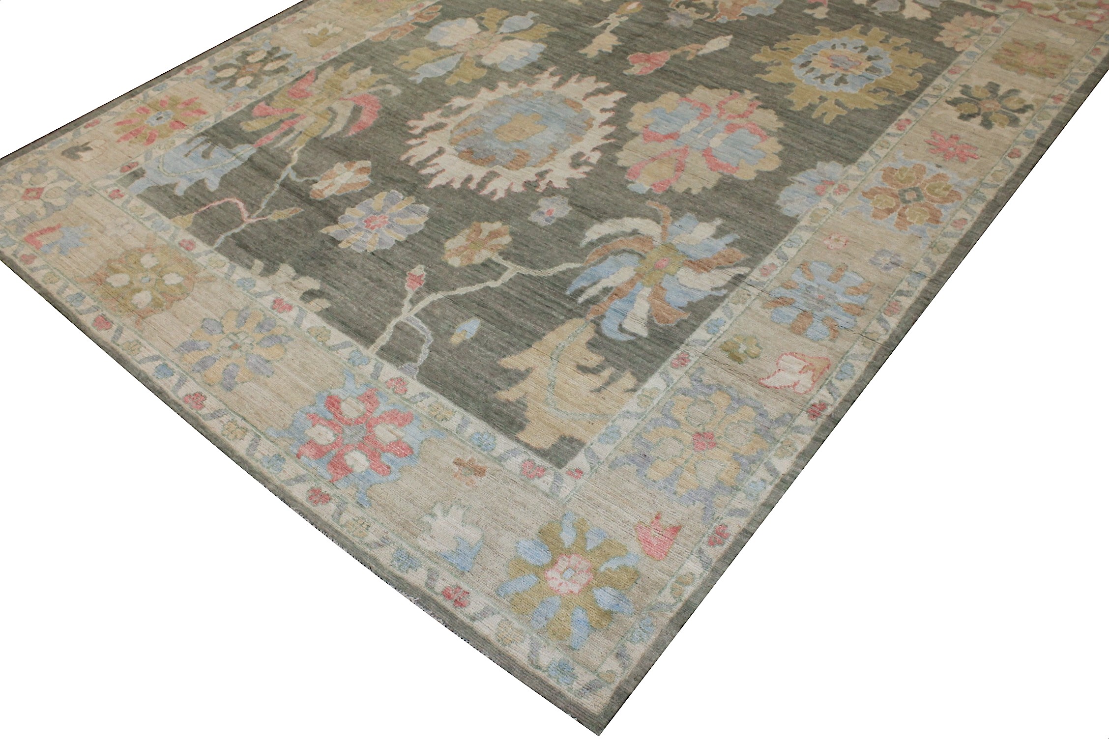 9x12 Oushak Hand Knotted Wool Area Rug - MR027301