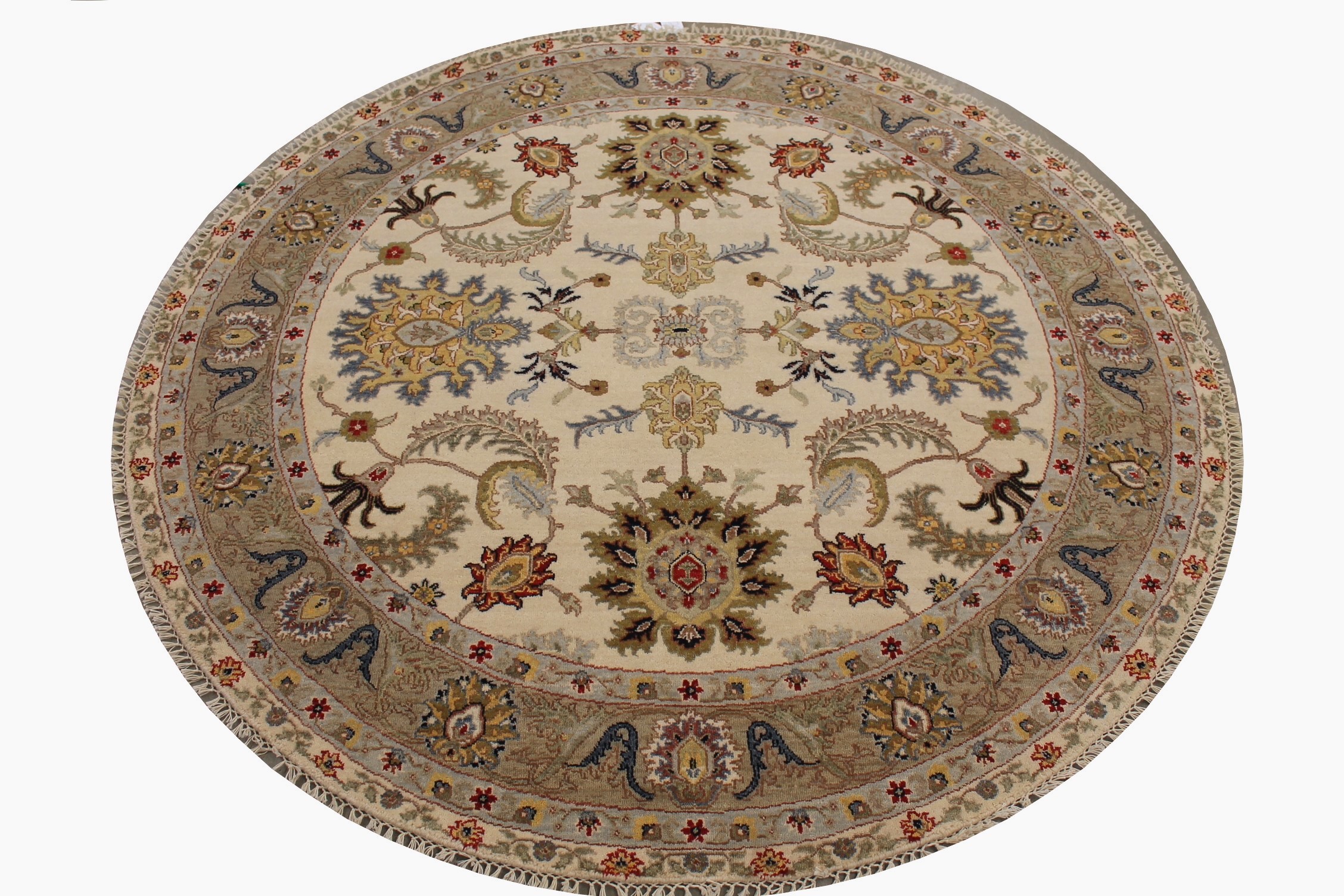 6 ft. - 7 ft. Round & Square Oriental Hand Knotted Wool Area Rug - MR027359