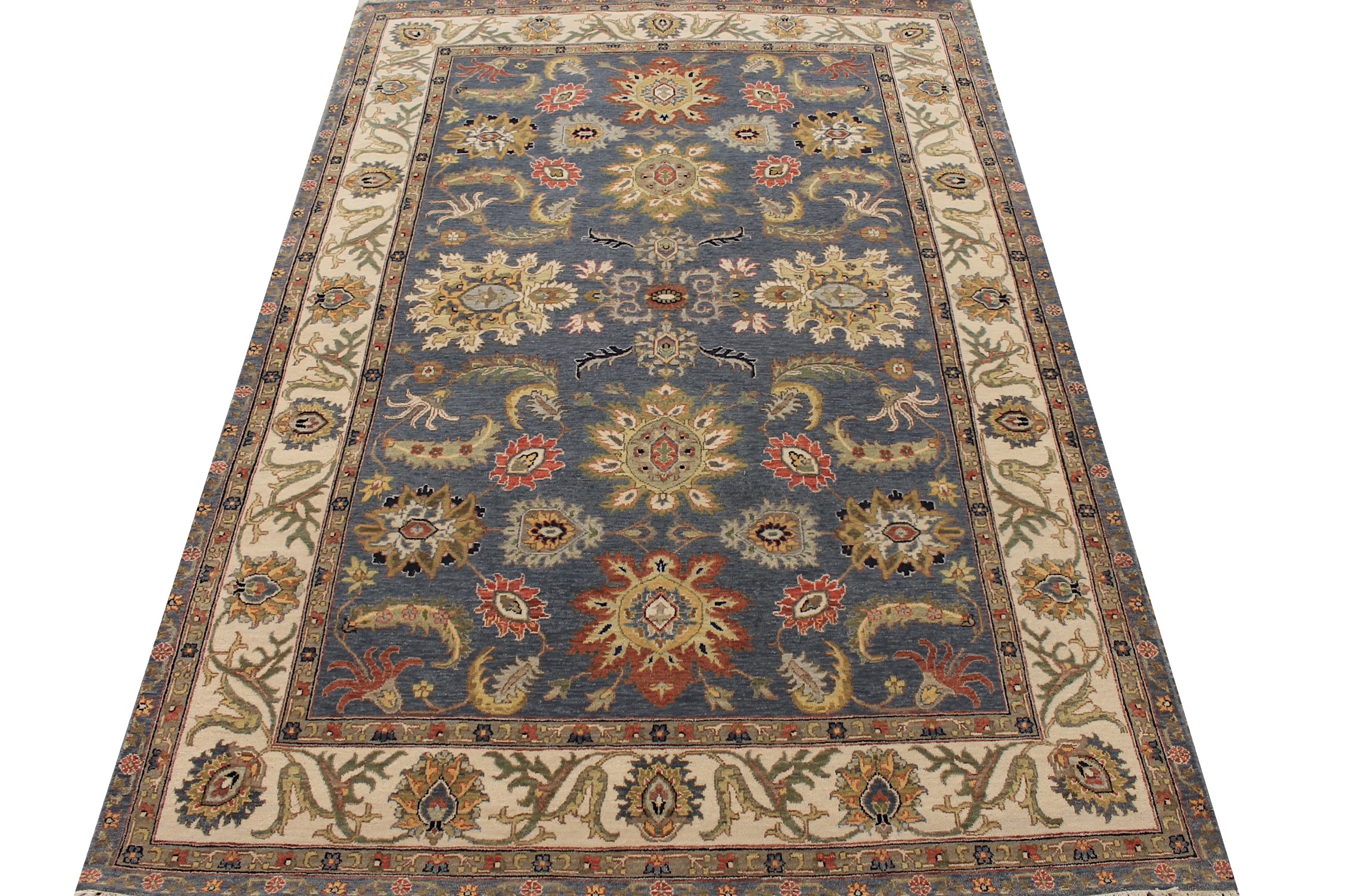 6x9 Oriental Hand Knotted Wool Area Rug - MR027360