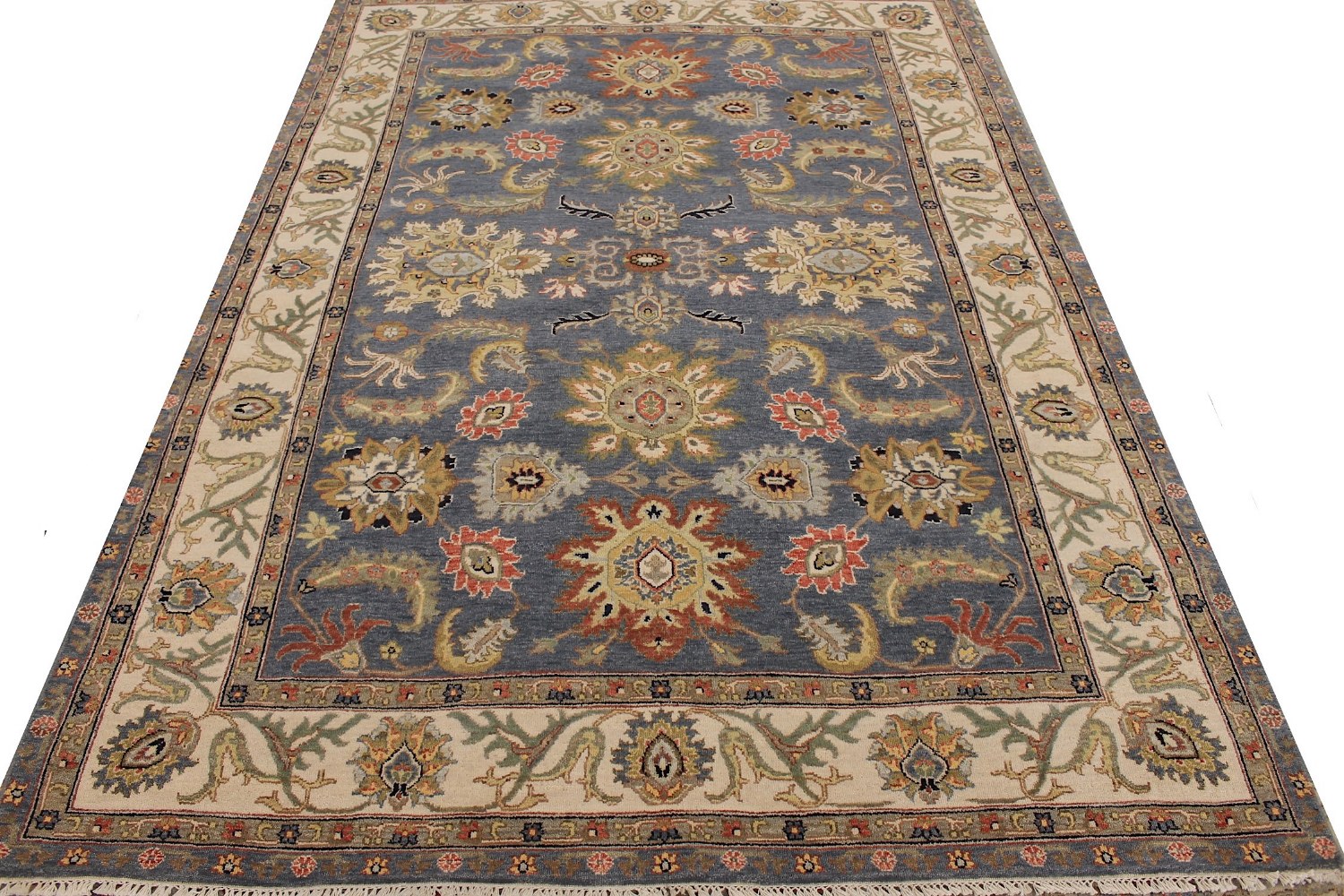 6x9 Oriental Hand Knotted Wool Area Rug - MR027360