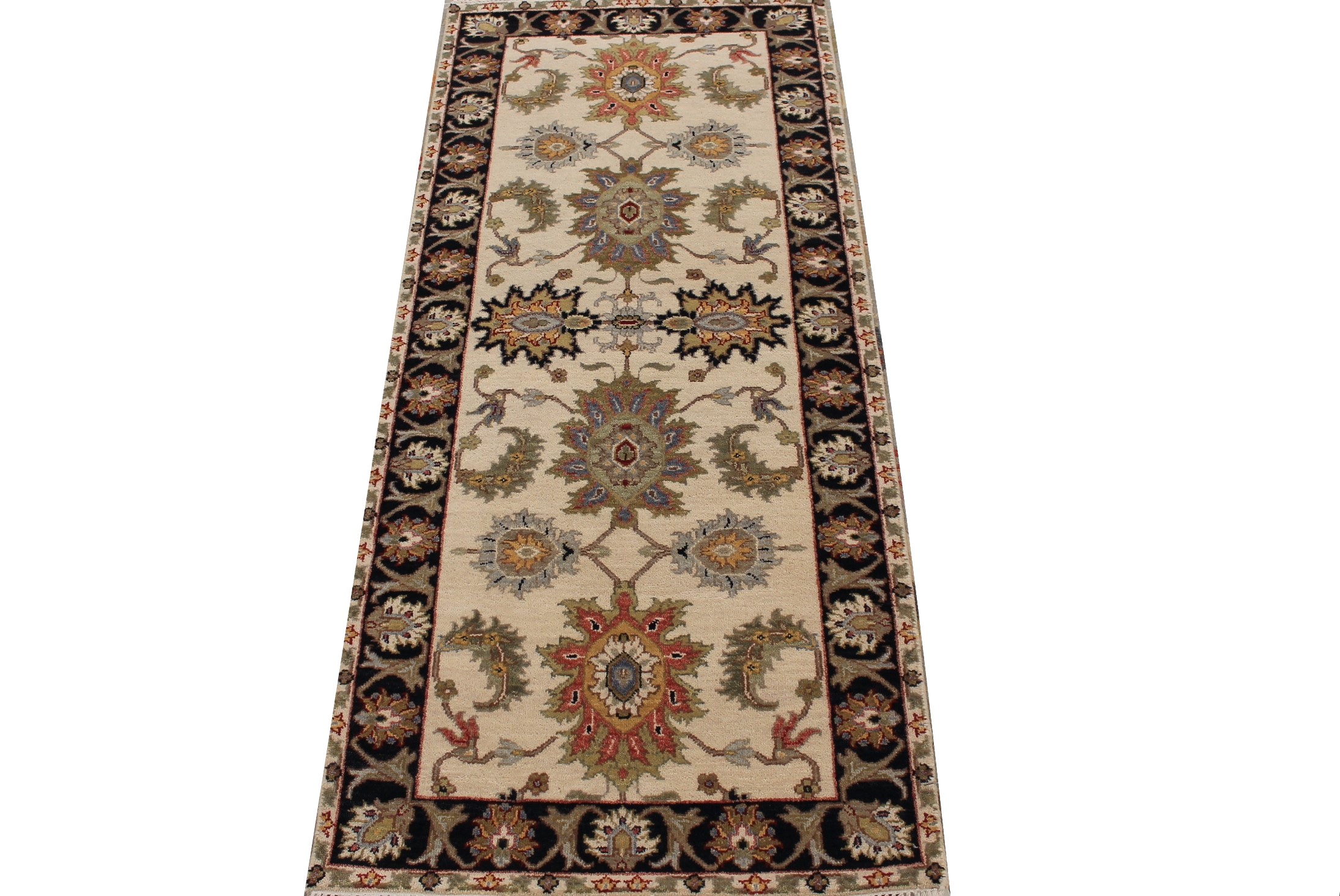 6 ft. Runner Oriental Hand Knotted Wool Area Rug - MR027361