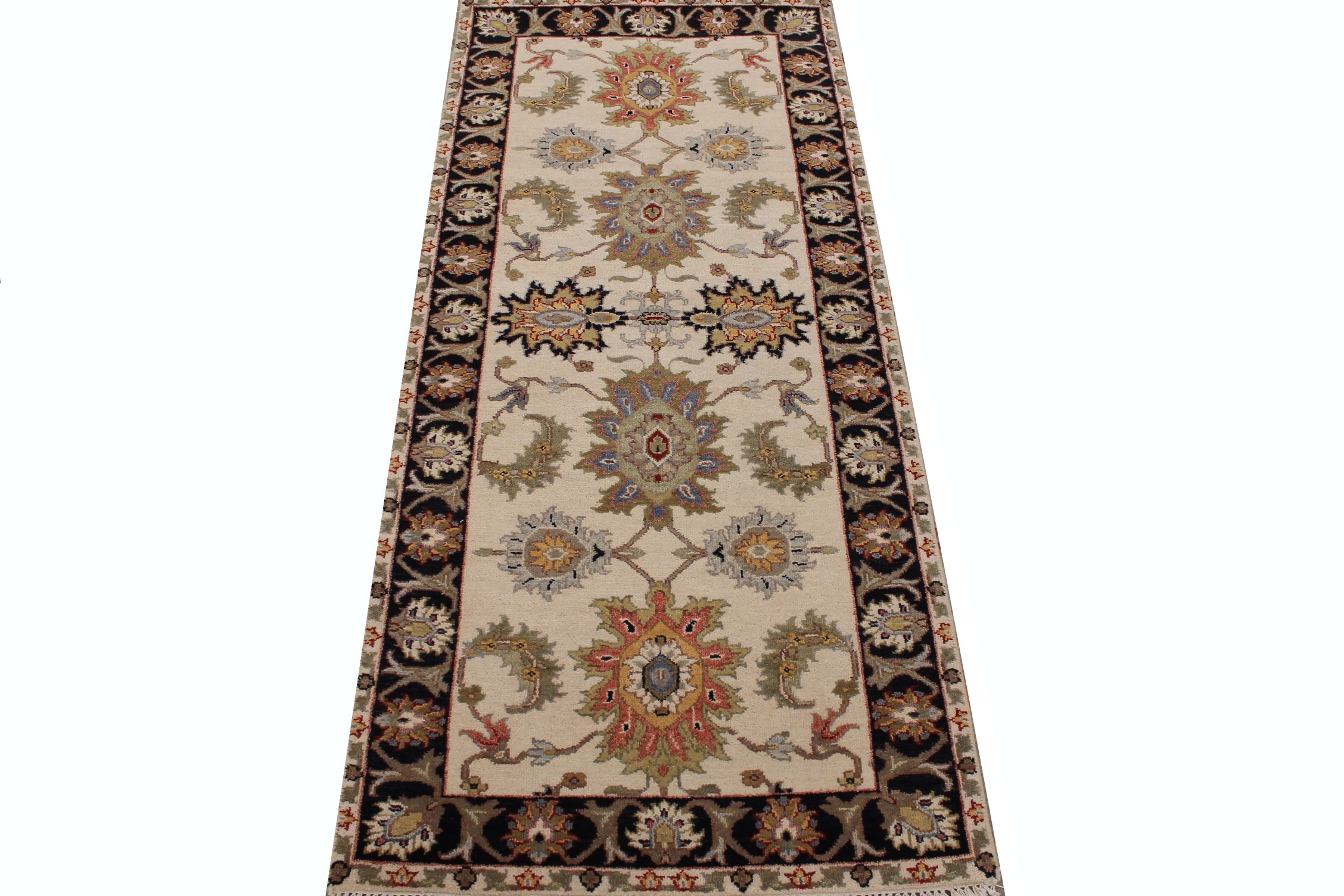 6 ft. Runner Oriental Hand Knotted Wool Area Rug - MR027361